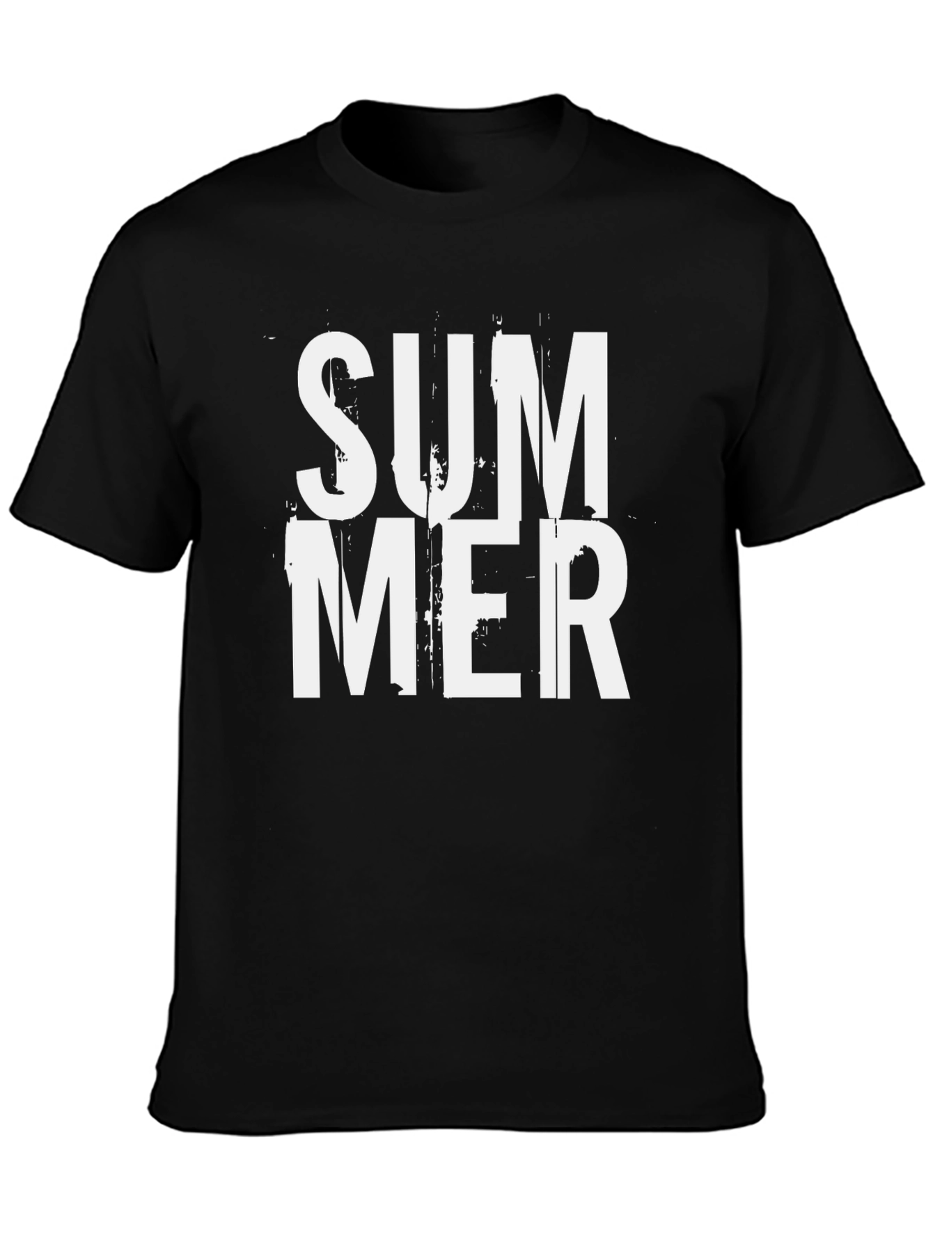 Summer Graphic Tee - Black Casual T-Shirt
