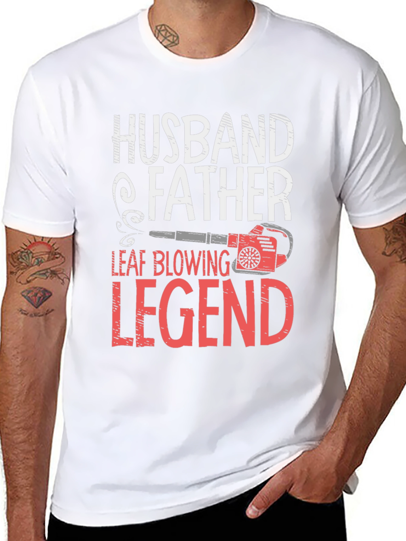 Husband Father Leaf Blowing Legend T-Shirt