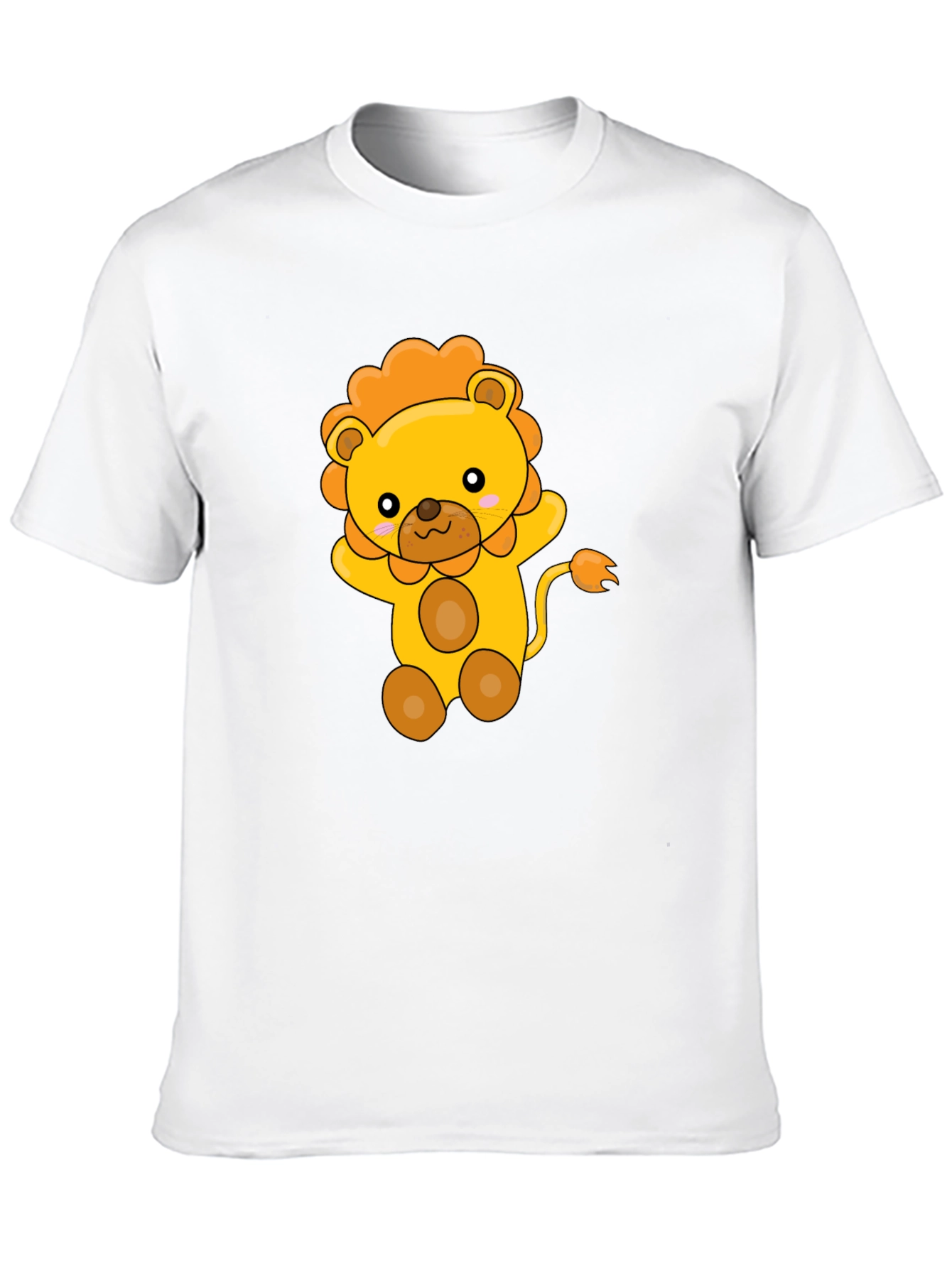 Cute Lion Graphic Print T-Shirt