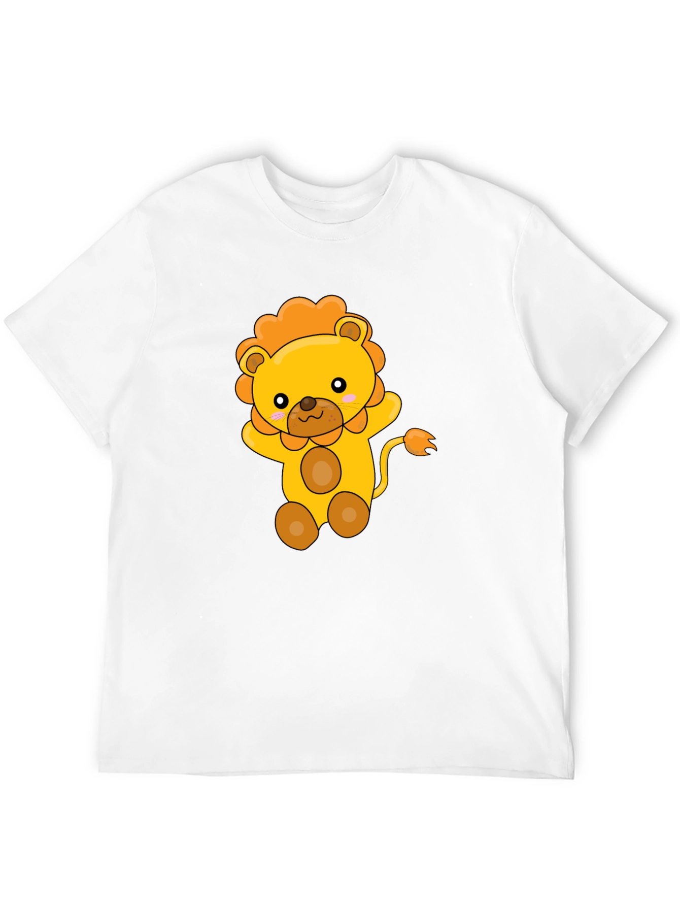 Cute Lion Graphic Print T-Shirt