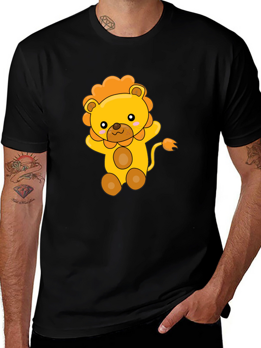 Cute Lion Graphic Print T-Shirt