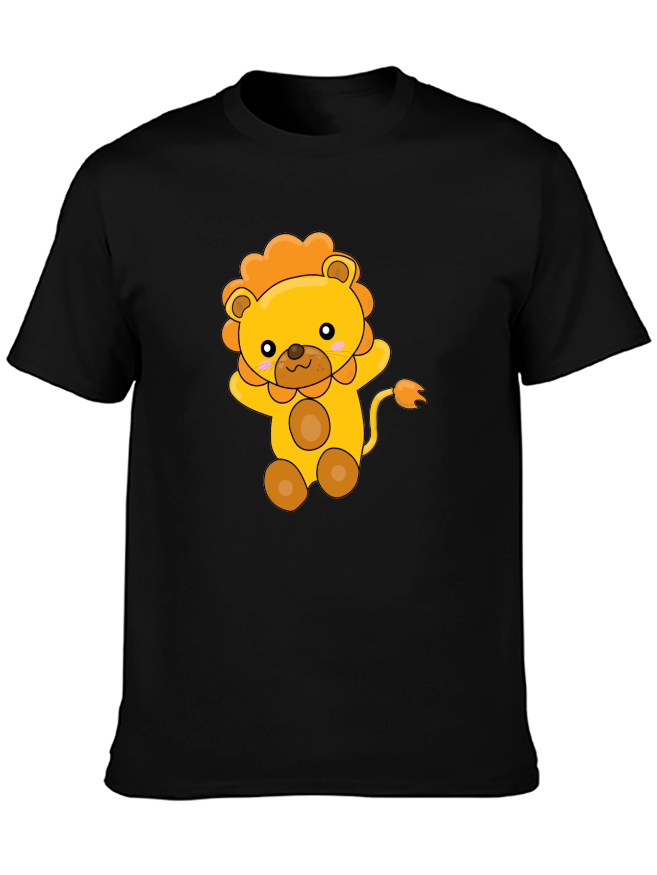Cute Lion Graphic Print T-Shirt