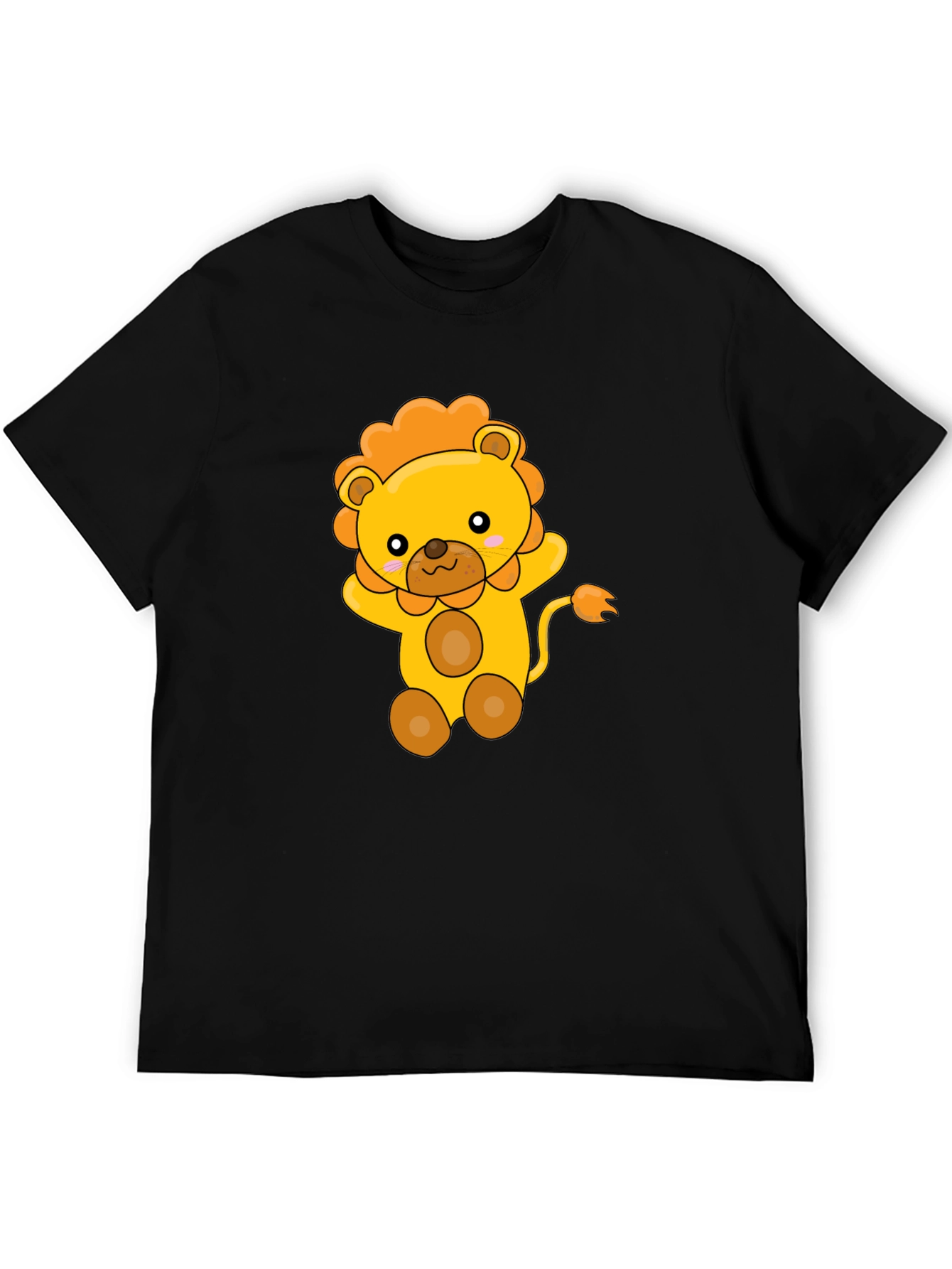 Cute Lion Graphic Print T-Shirt