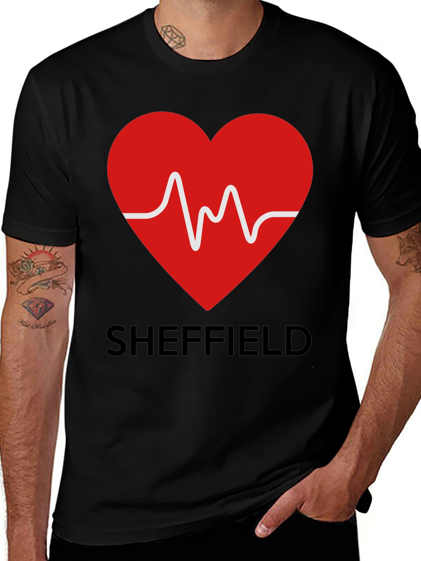 Sheffield Heartbeat Graphic Tee - Stylish City Pride