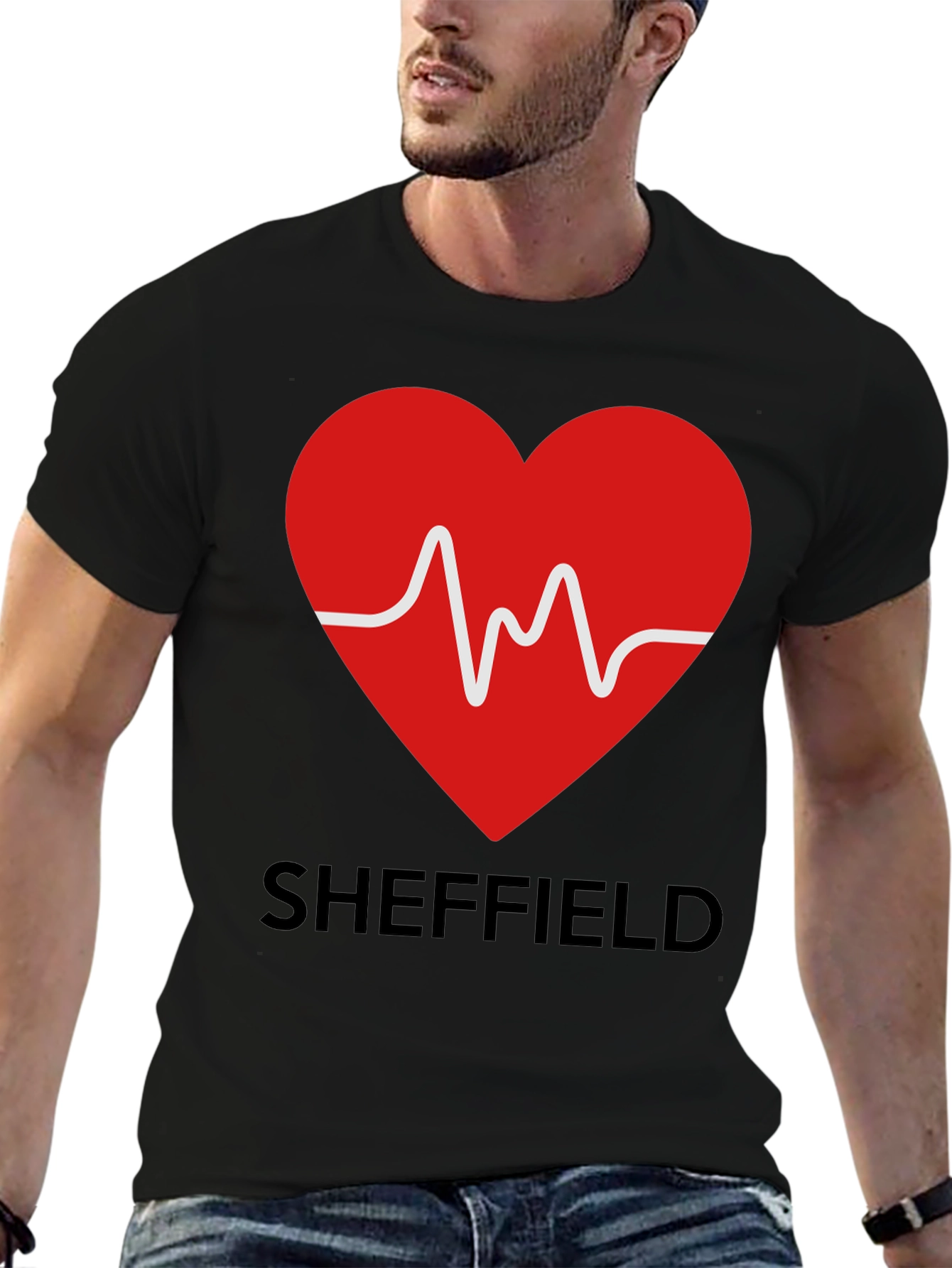Sheffield Heartbeat Graphic Tee - Stylish City Pride