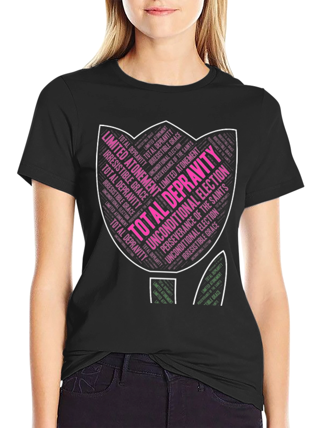 Theology Tulip T-Shirt - Calvinism Design
