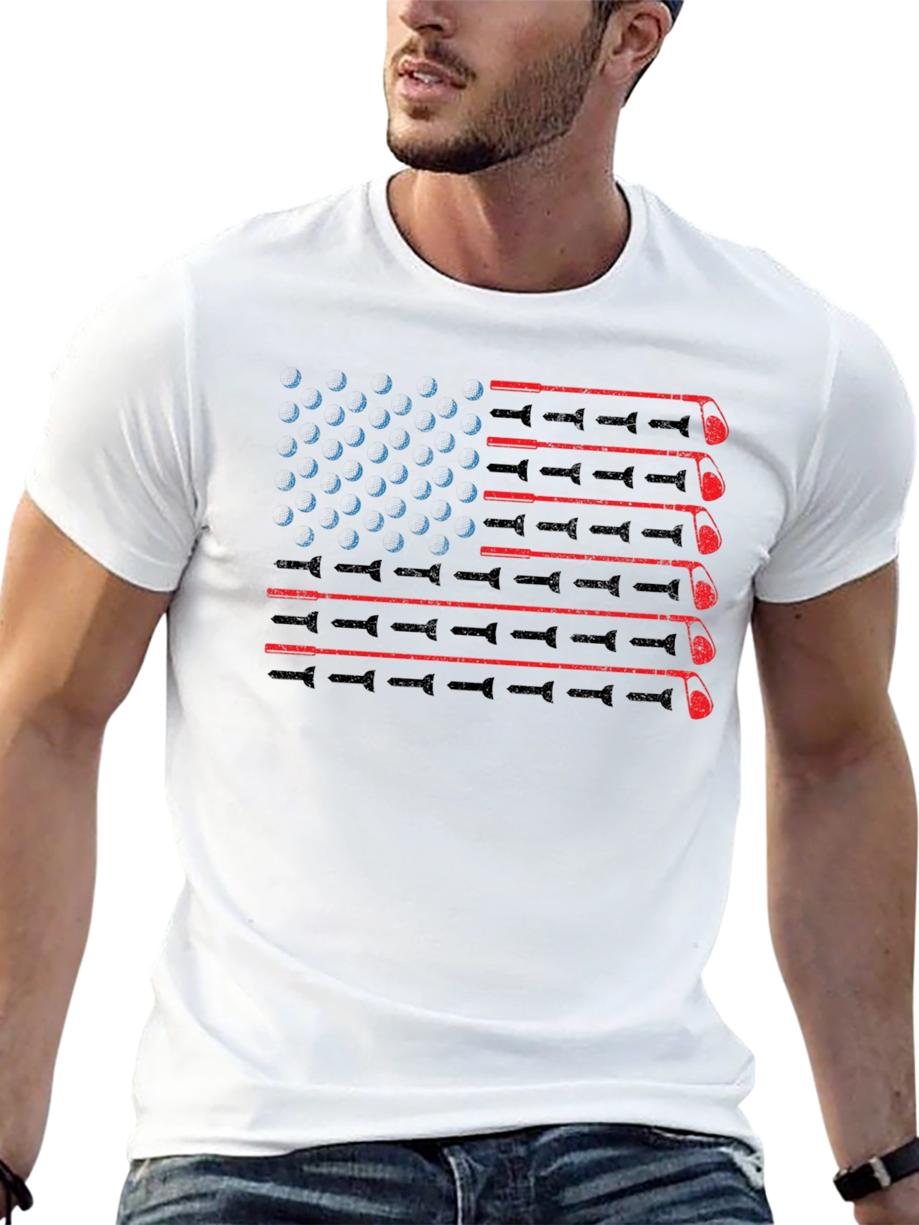 Golf American Flag T-Shirt