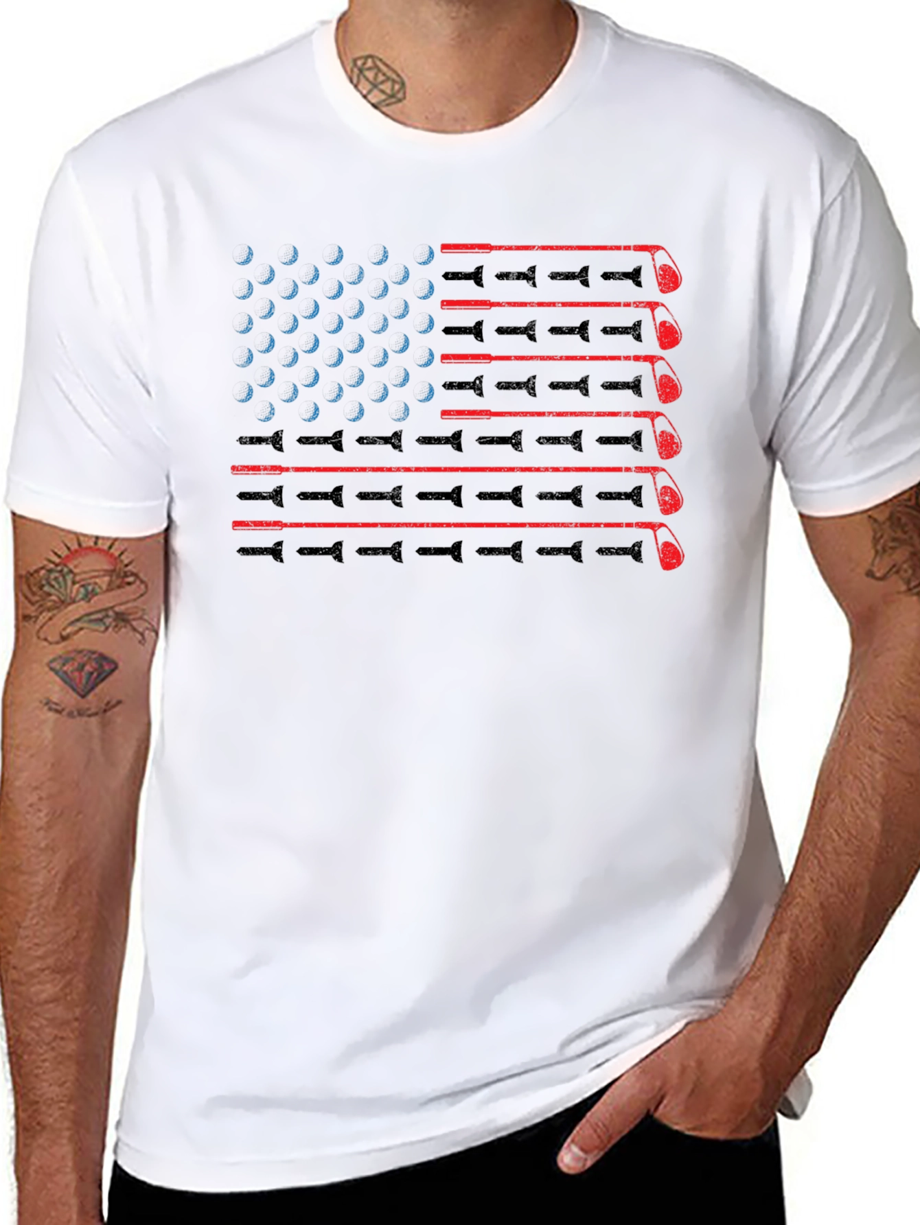 Golf American Flag T-Shirt