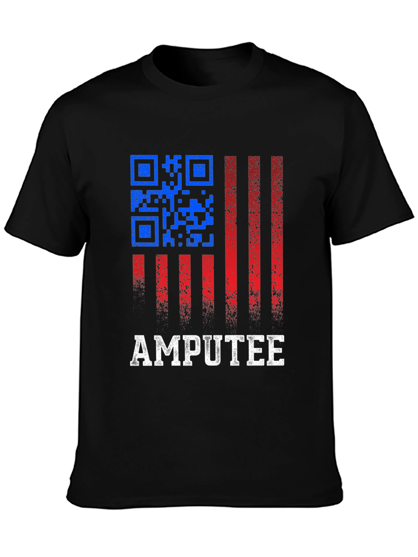 Amputee USA Flag QR Code T-Shirt