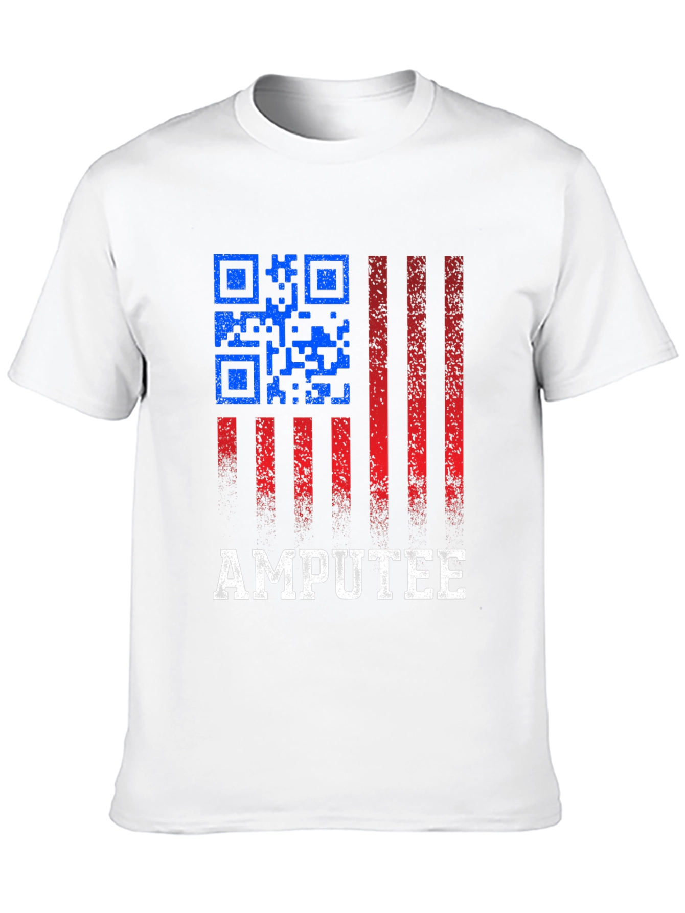 Amputee USA Flag QR Code T-Shirt