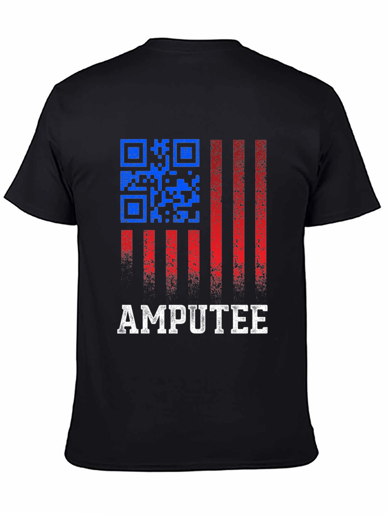 Amputee USA Flag QR Code T-Shirt