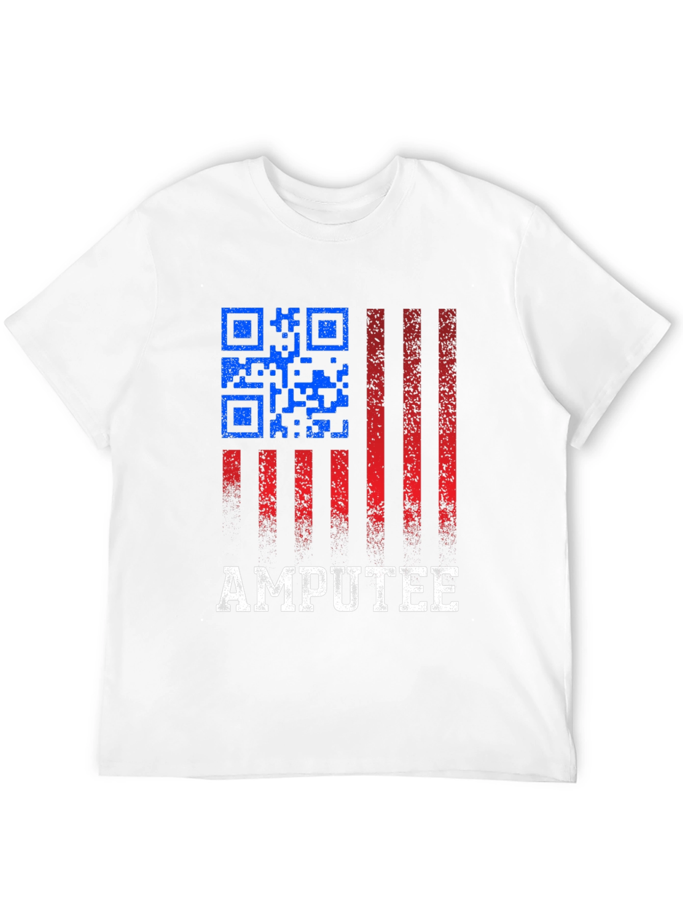 Amputee USA Flag QR Code T-Shirt