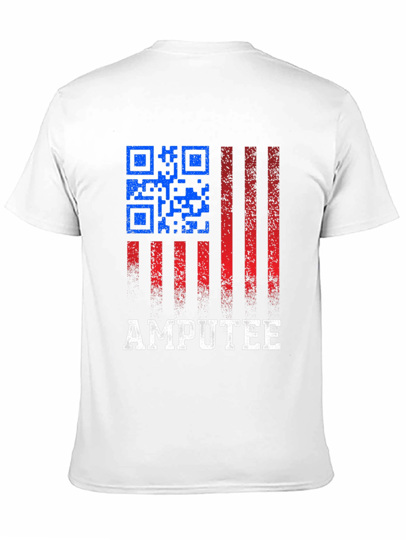 Amputee USA Flag QR Code T-Shirt