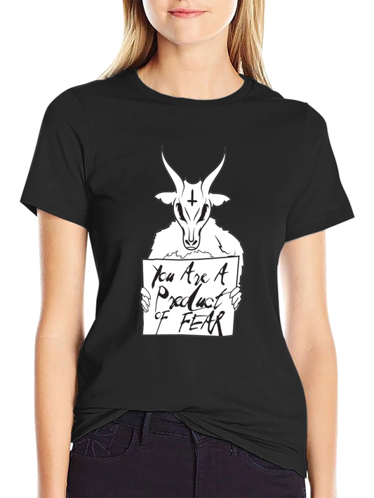 Satanic Goat Product of Fear Graphic Tee - Black