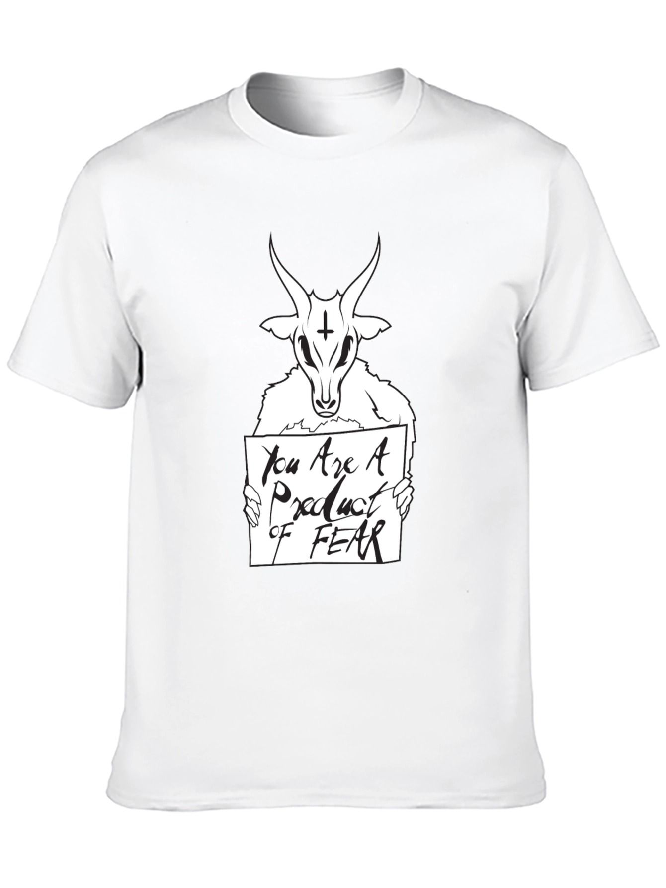 Satanic Goat Product of Fear Graphic Tee - Black