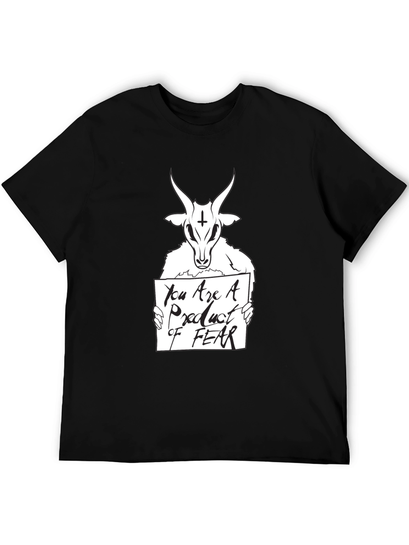 Satanic Goat Product of Fear Graphic Tee - Black