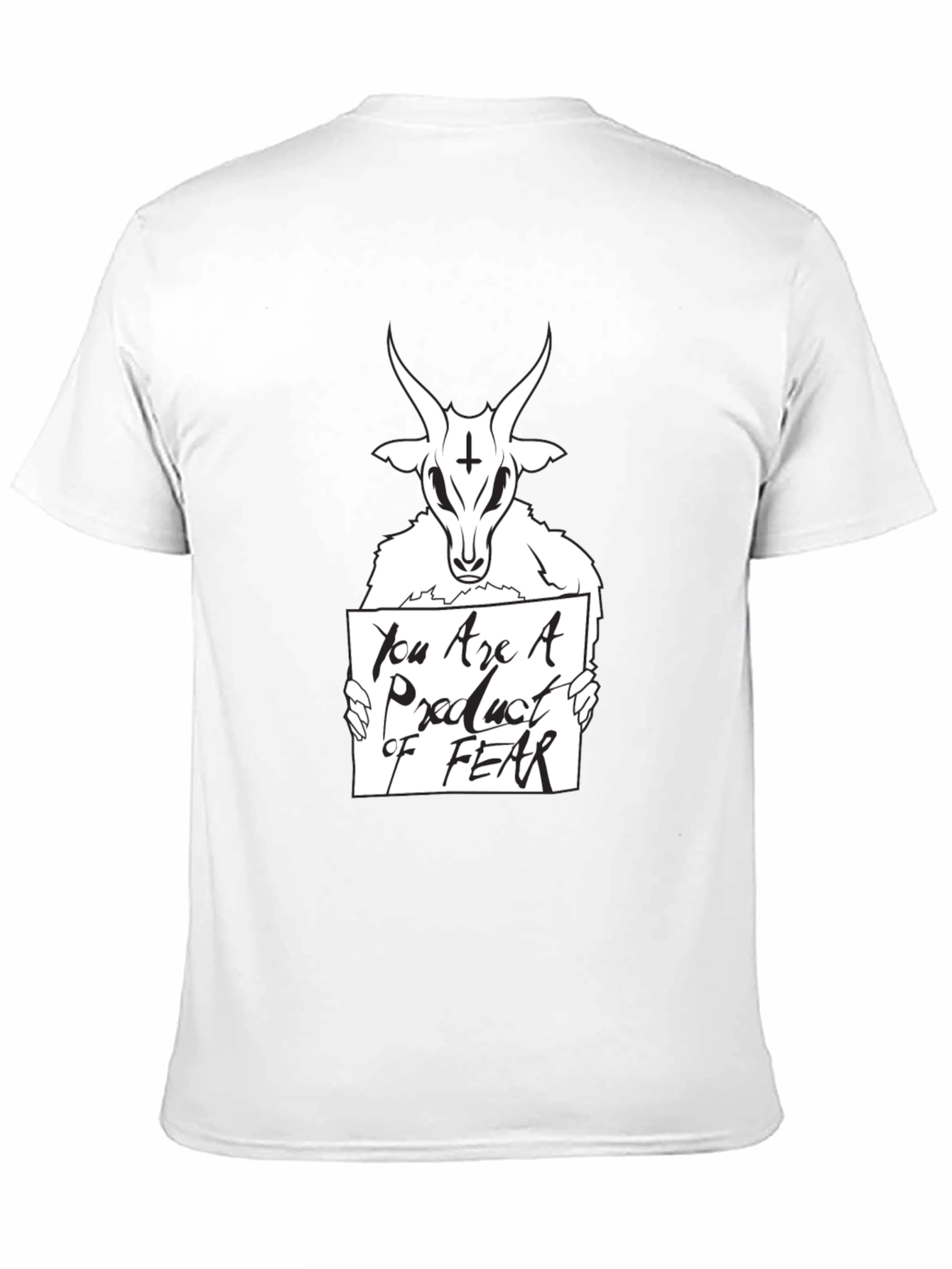 Satanic Goat Product of Fear Graphic Tee - Black