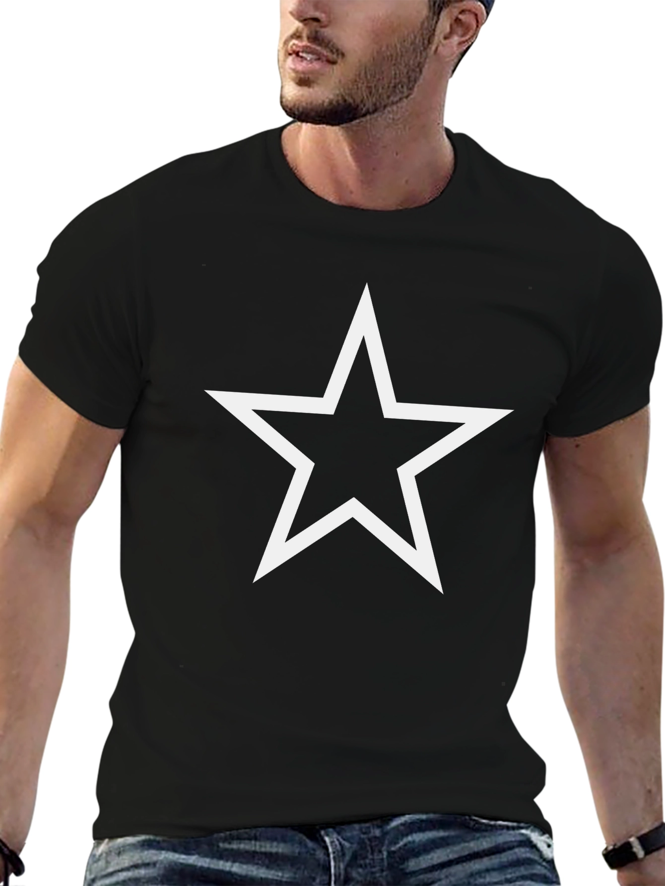 Star Graphic Black T-Shirt - Casual Style