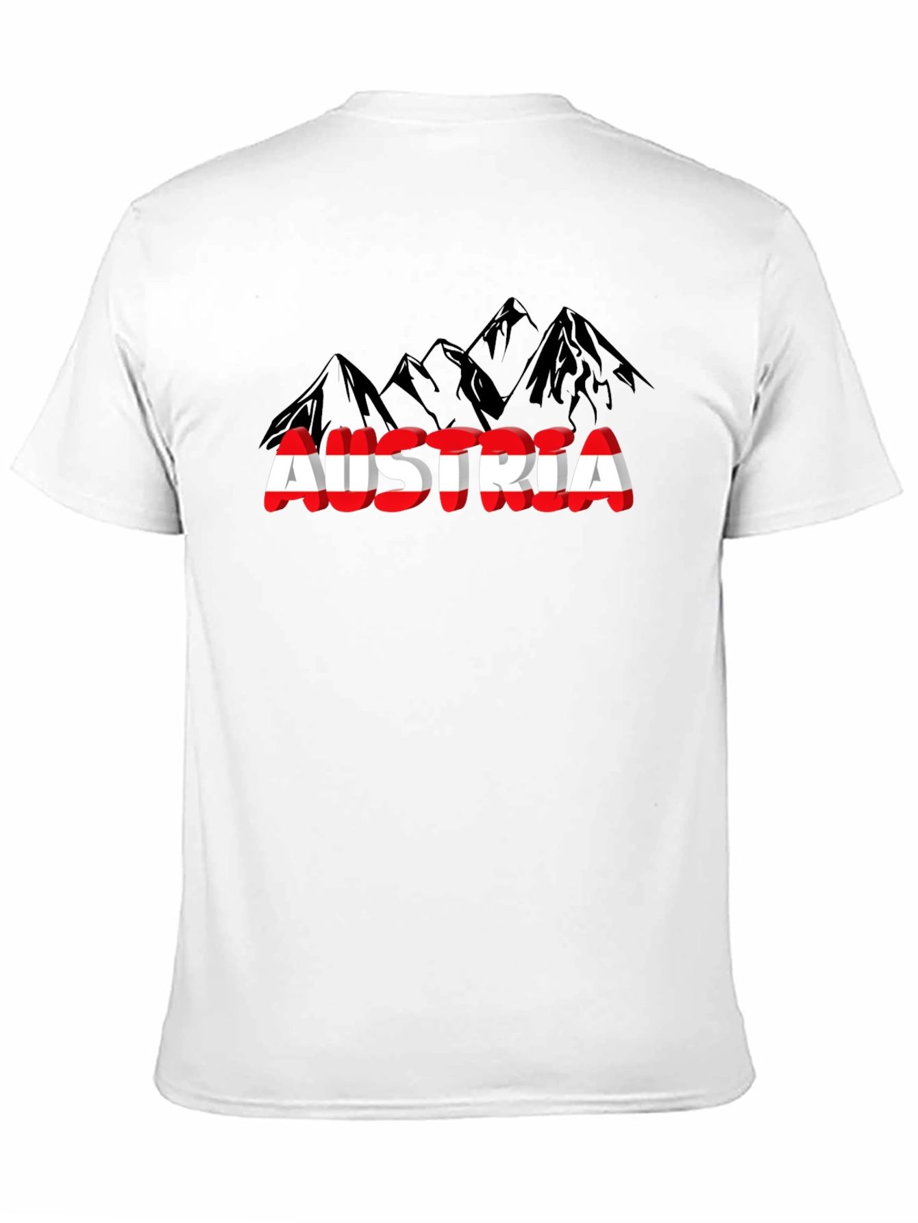 Austria Mountain T-Shirt Black Graphic Tee