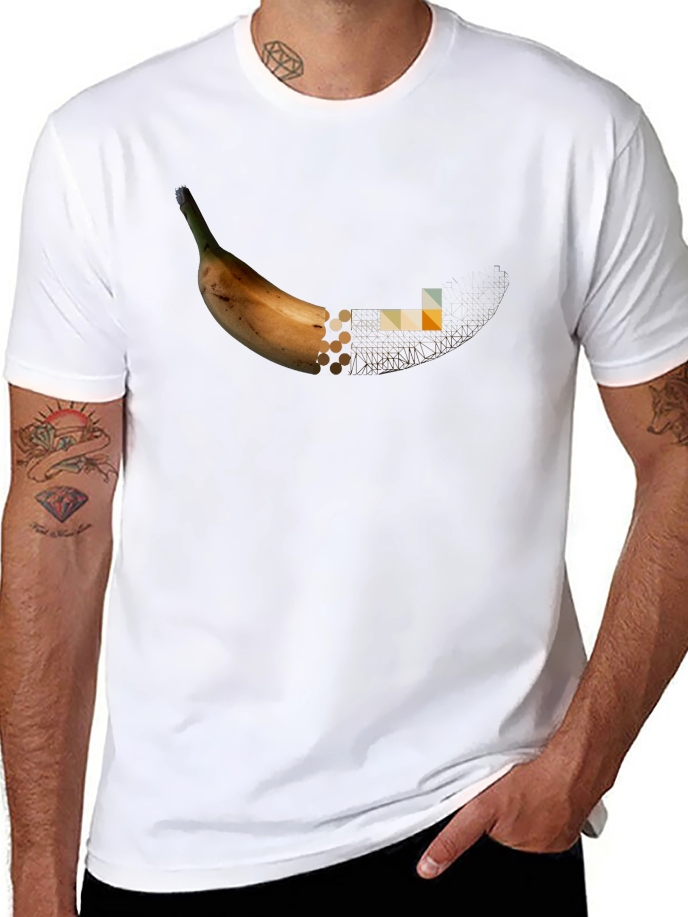 Deconstructed Banana Graphic T-Shirt
