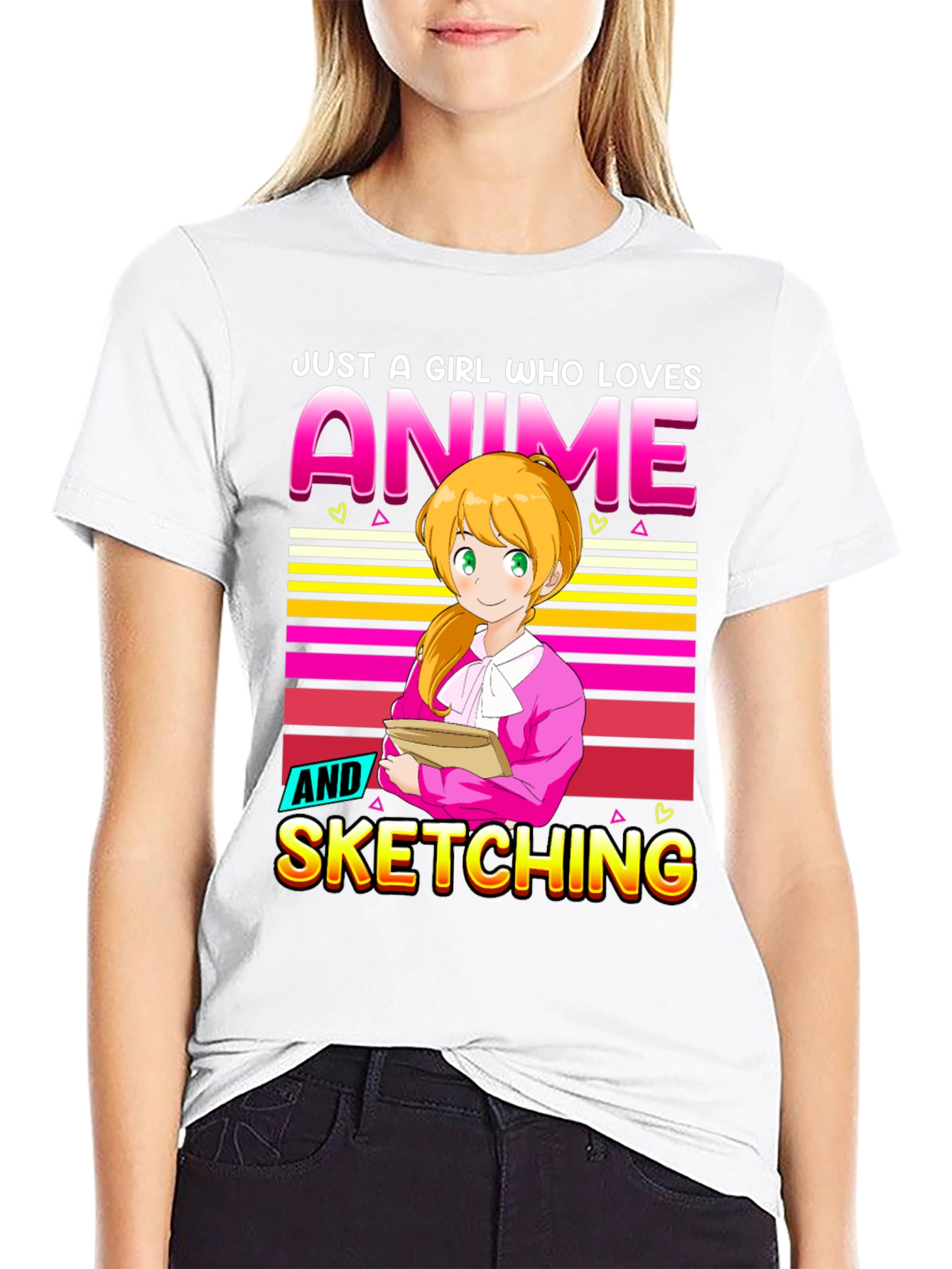 Anime & Sketching Graphic T-Shirt