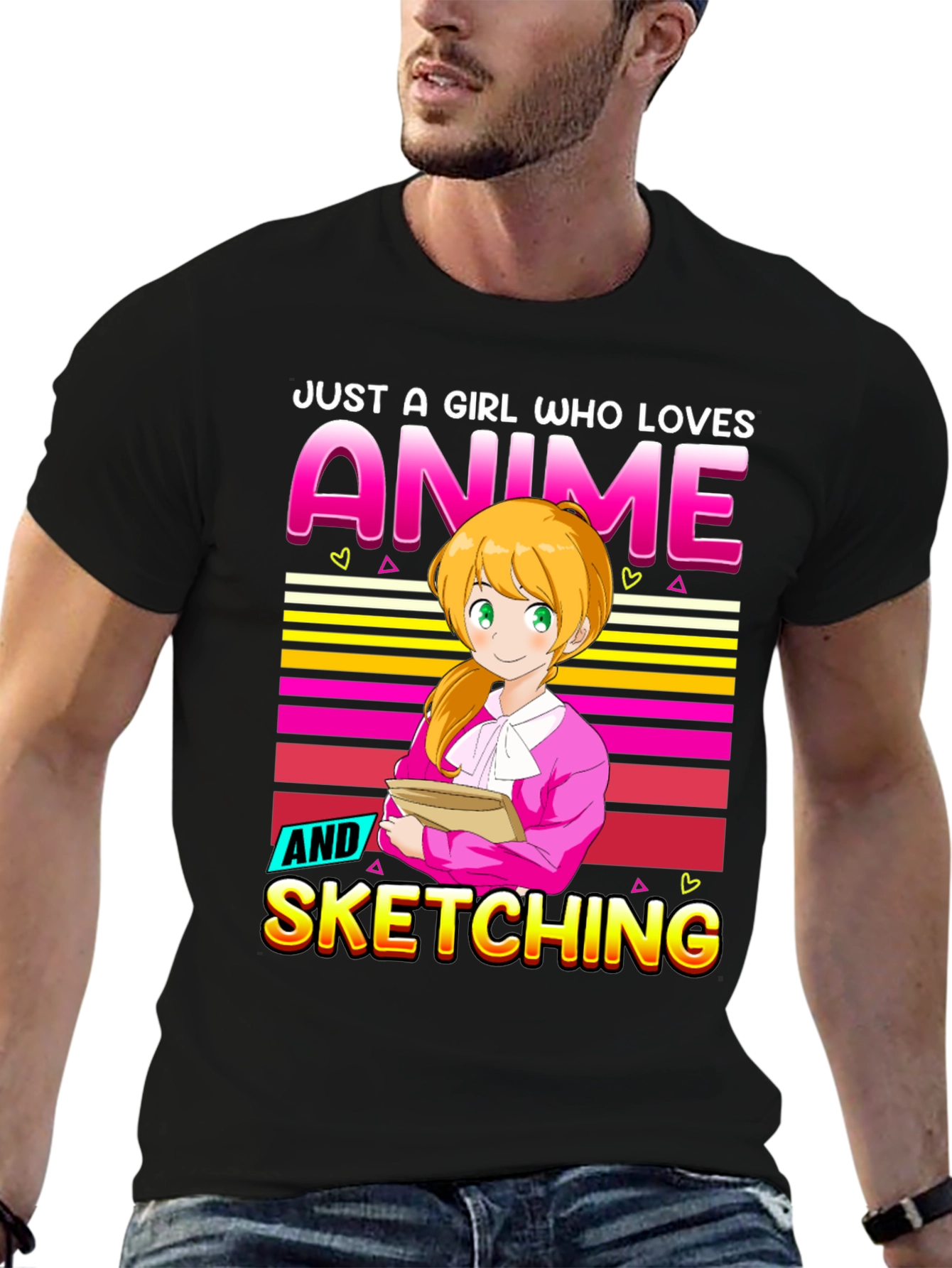 Anime & Sketching Graphic T-Shirt