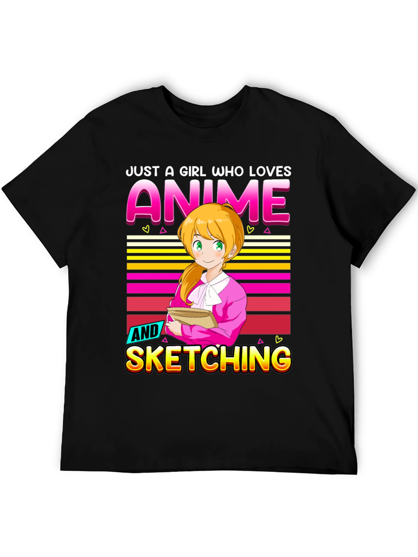 Anime & Sketching Graphic T-Shirt