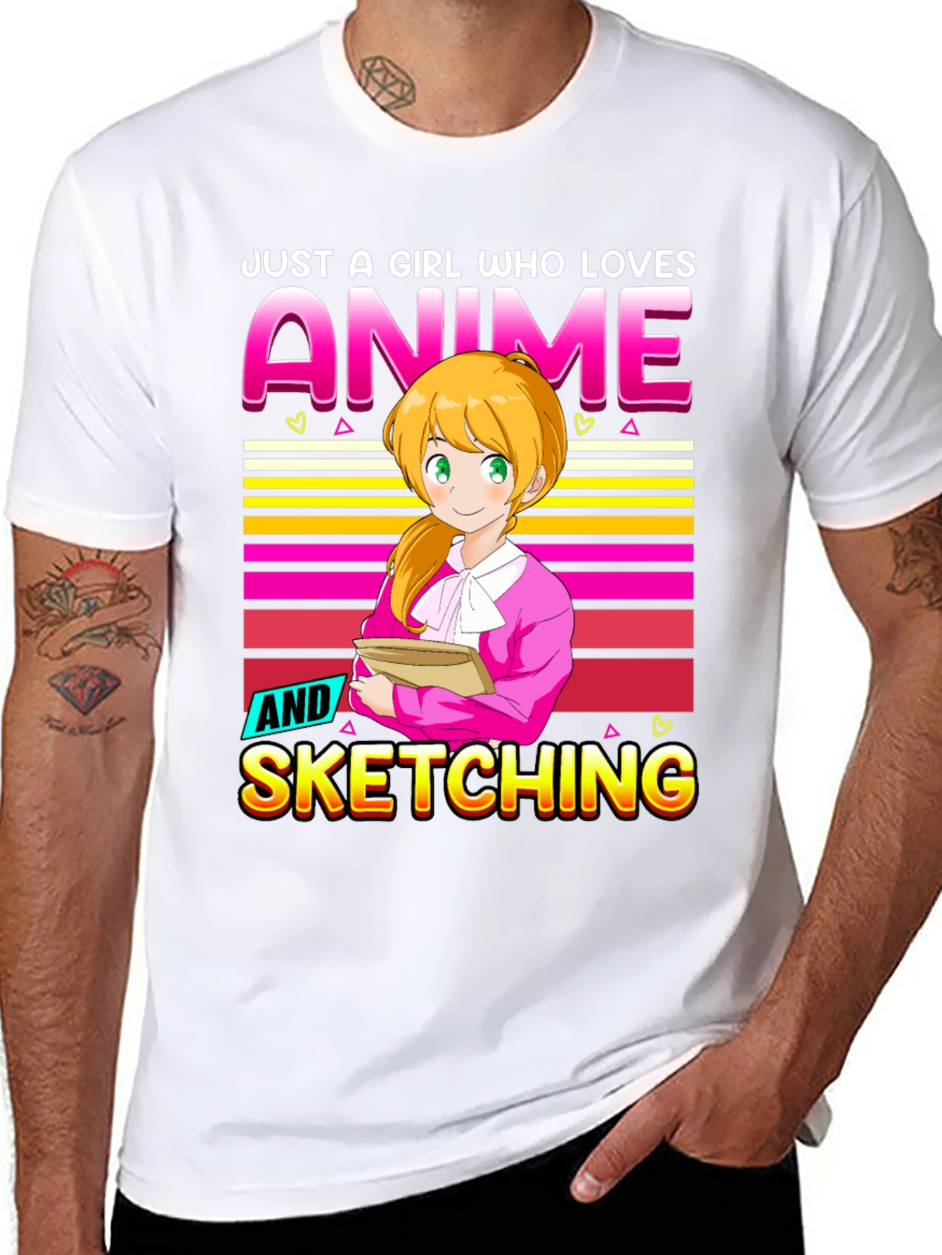 Anime & Sketching Graphic T-Shirt