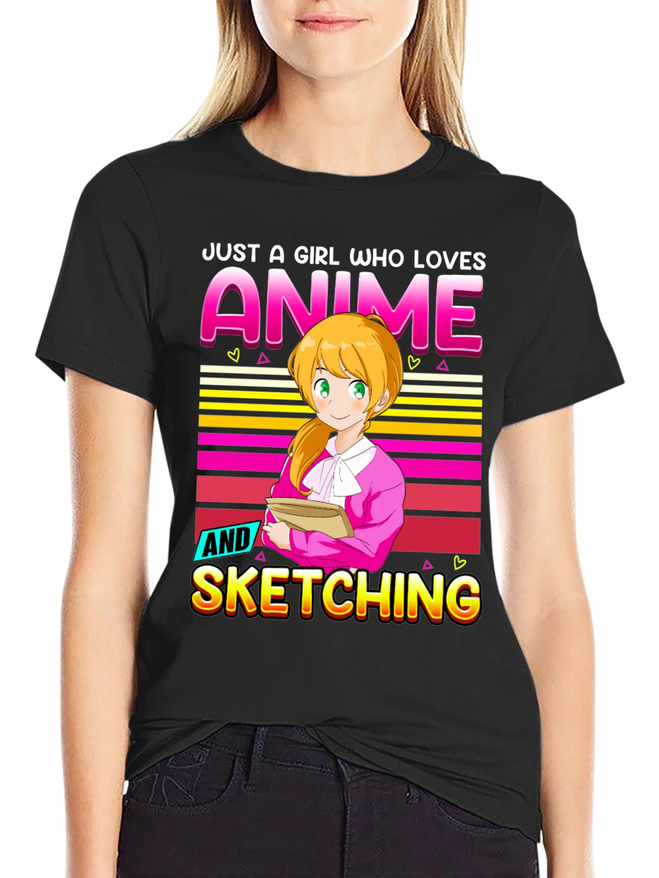 Anime & Sketching Graphic T-Shirt