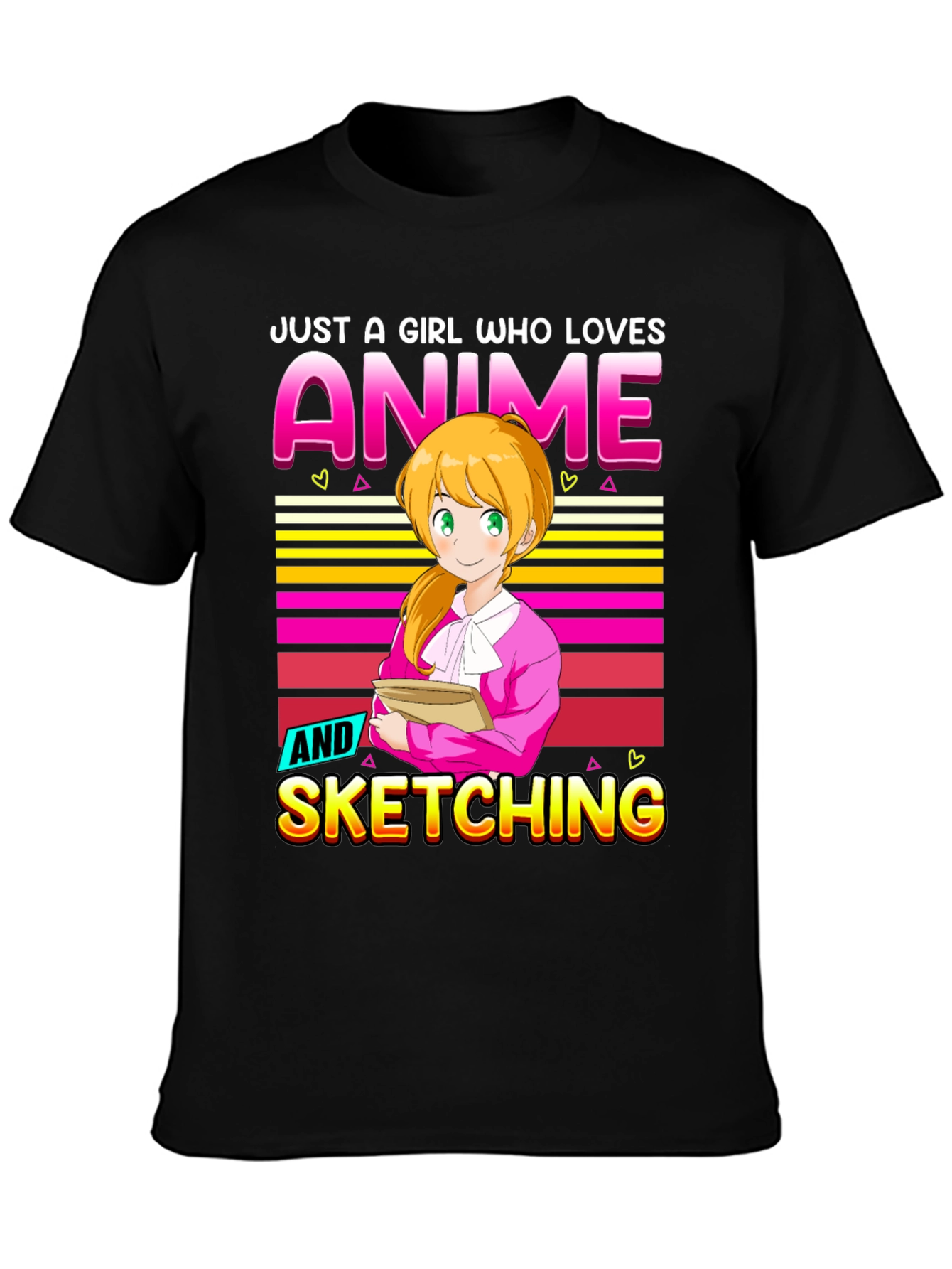 Anime & Sketching Graphic T-Shirt