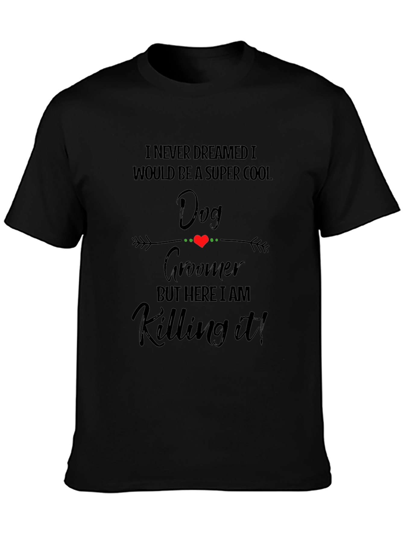 Cool Dog Groomer Black T-Shirt