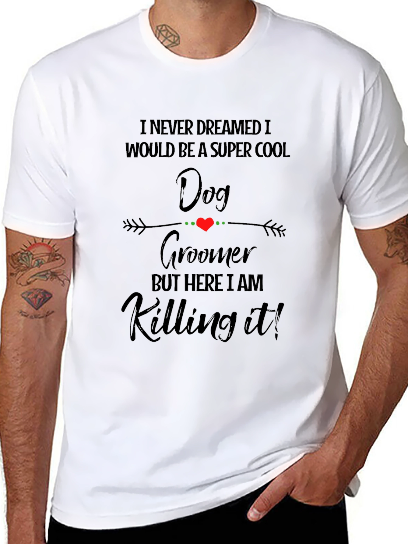 Cool Dog Groomer Black T-Shirt