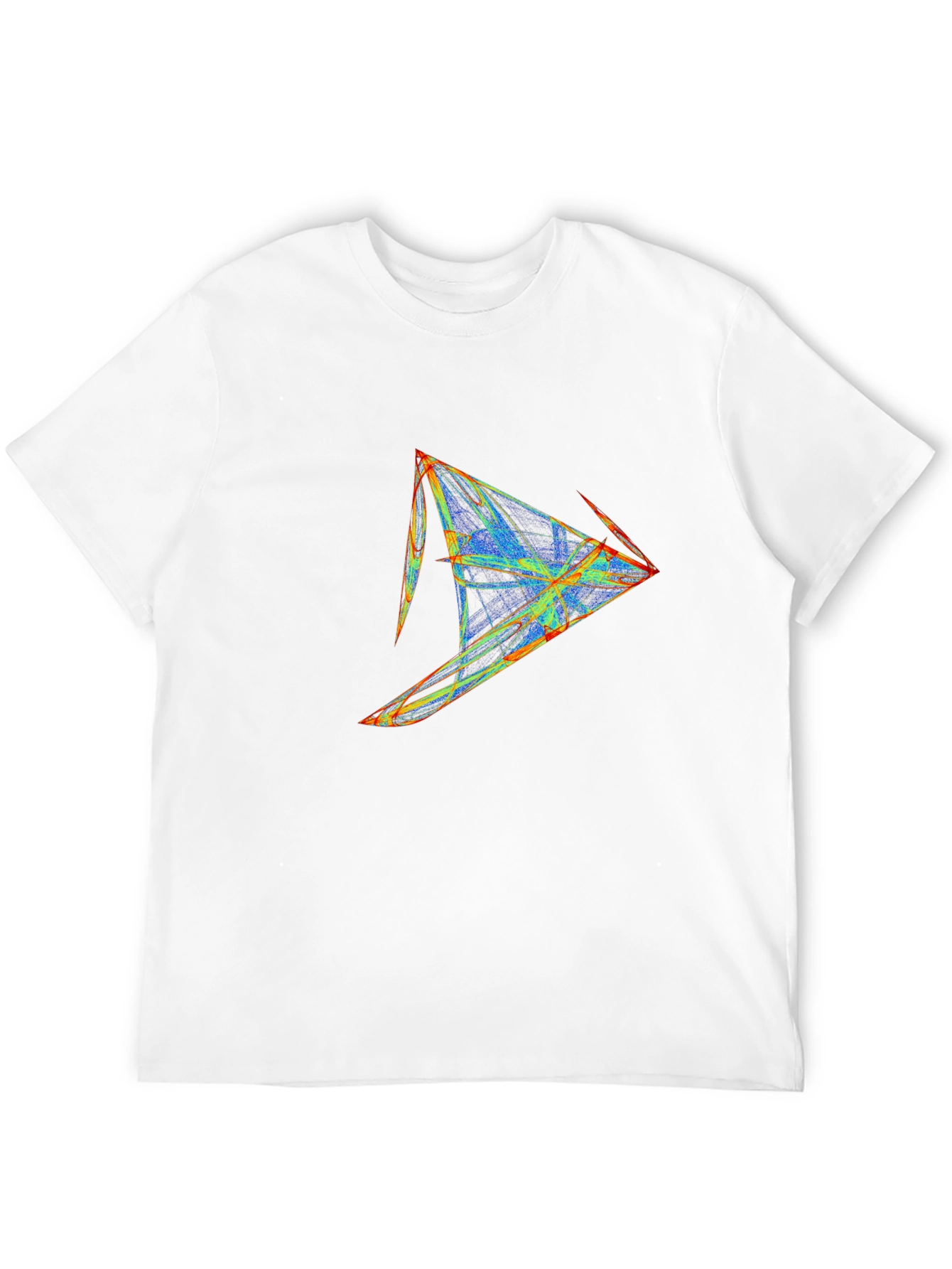 Abstract Geometric Graphic Print Black T-Shirt