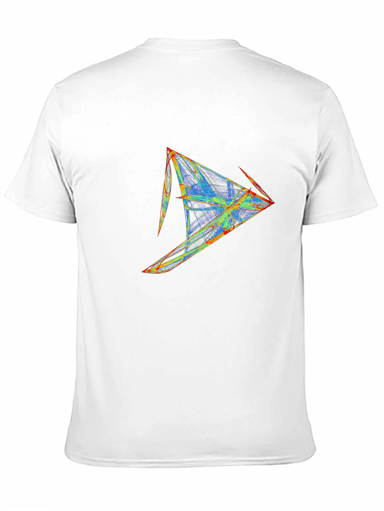 Abstract Geometric Graphic Print Black T-Shirt