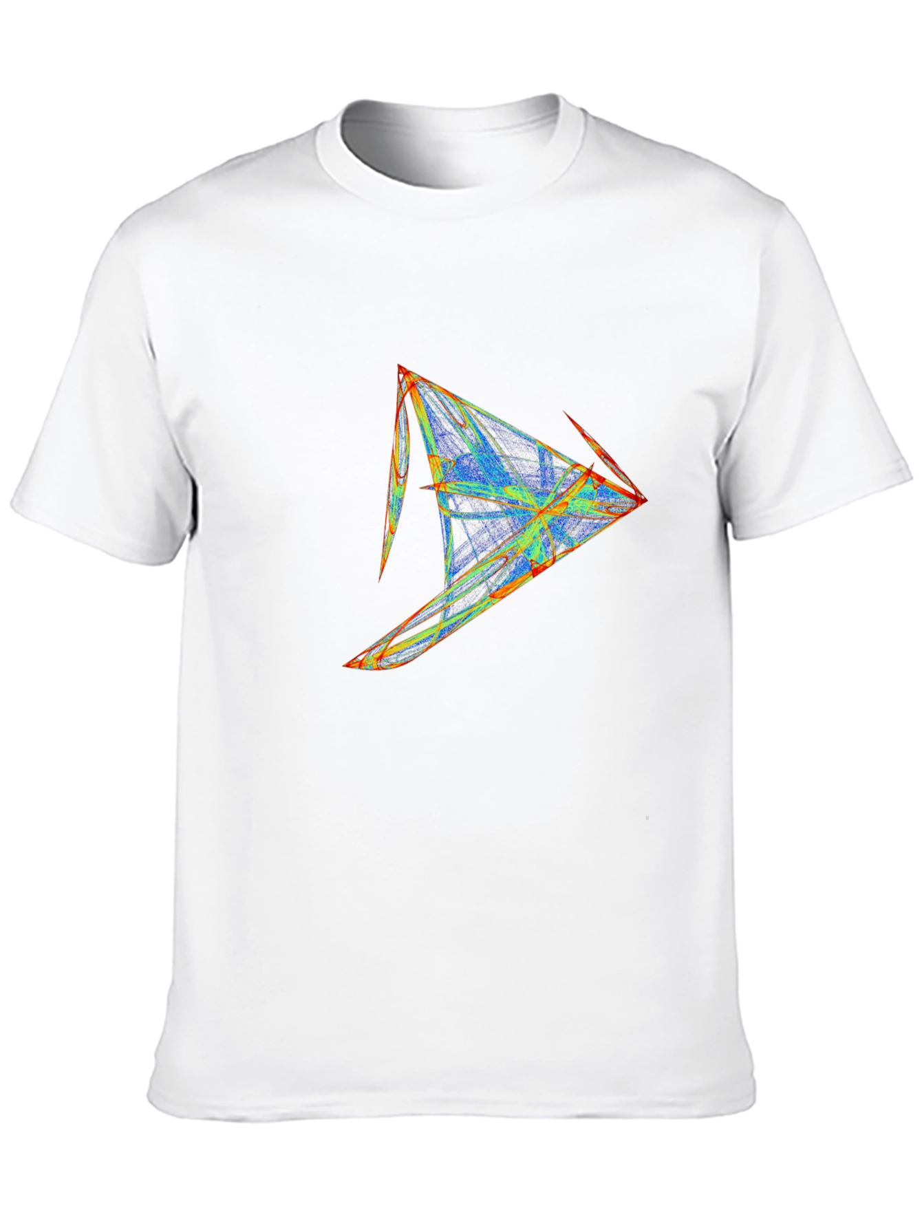 Abstract Geometric Graphic Print Black T-Shirt