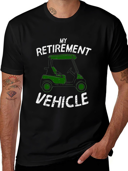 Retirement Vehicle T-Shirt - Golf Cart Design
