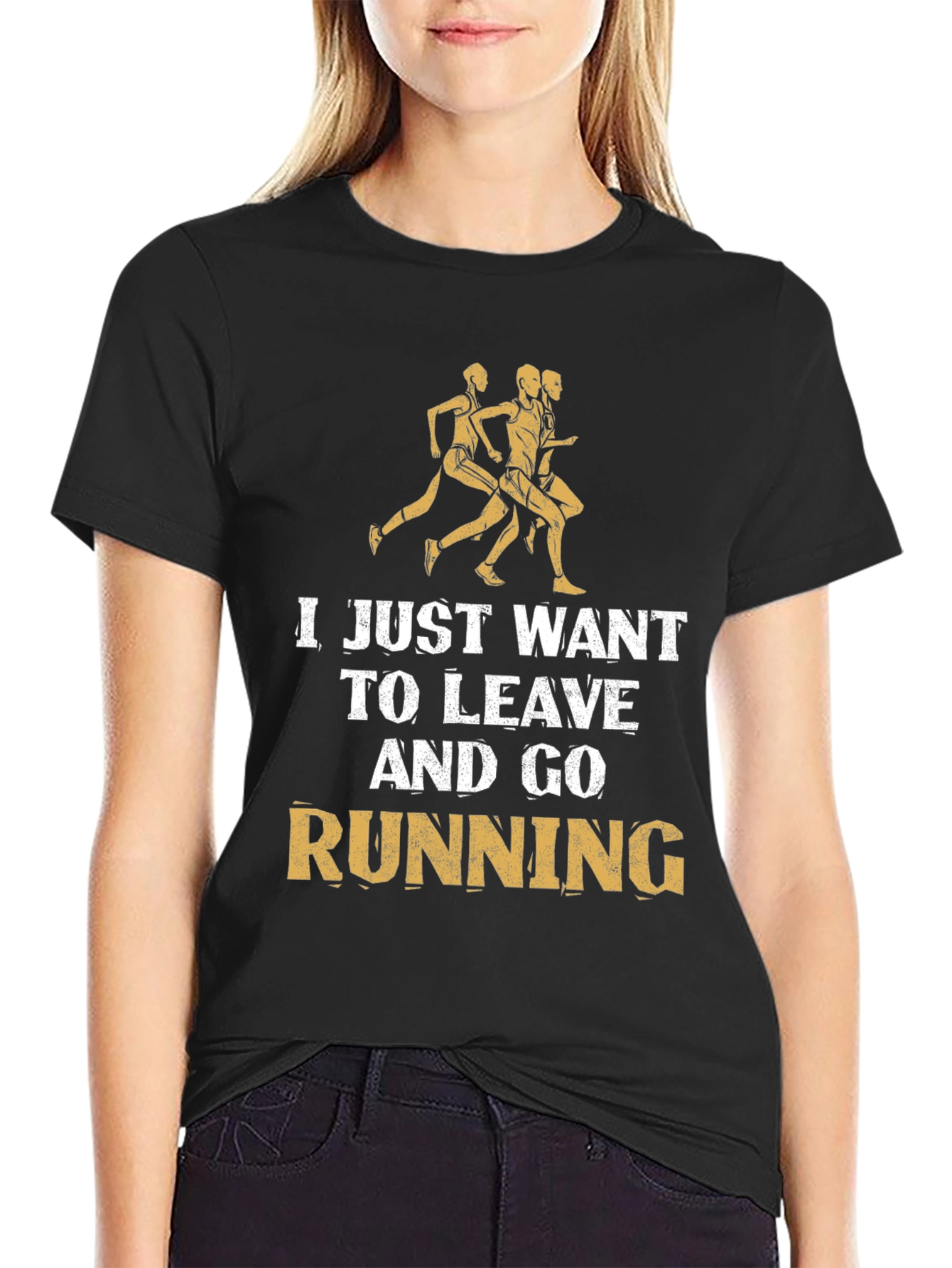 Running Motivation T-Shirt - Leave and Go Running
