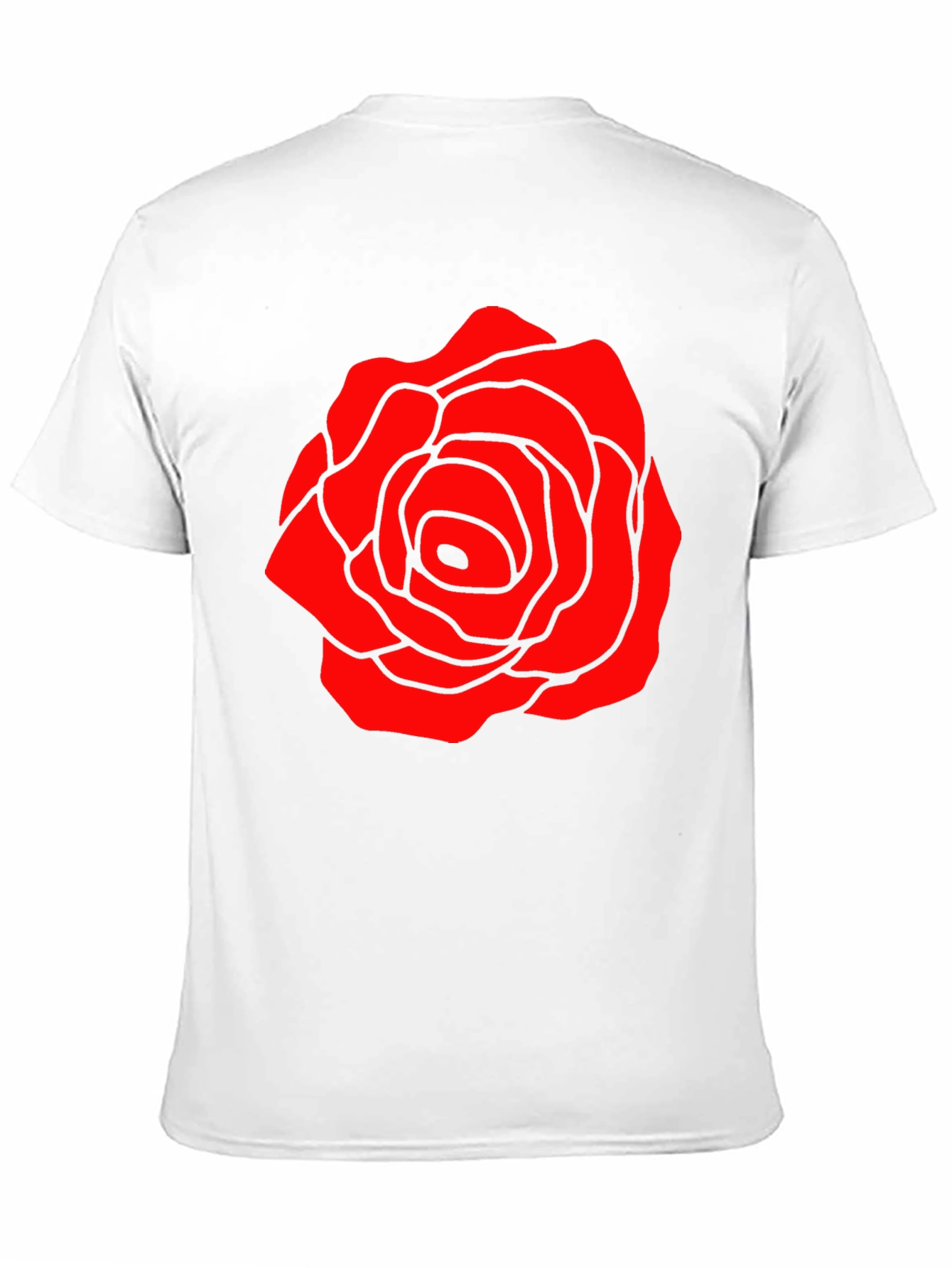 Red Rose Graphic Black T-Shirt