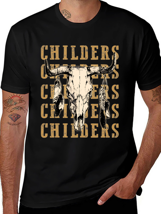 Childers Bull Skull Graphic T-Shirt