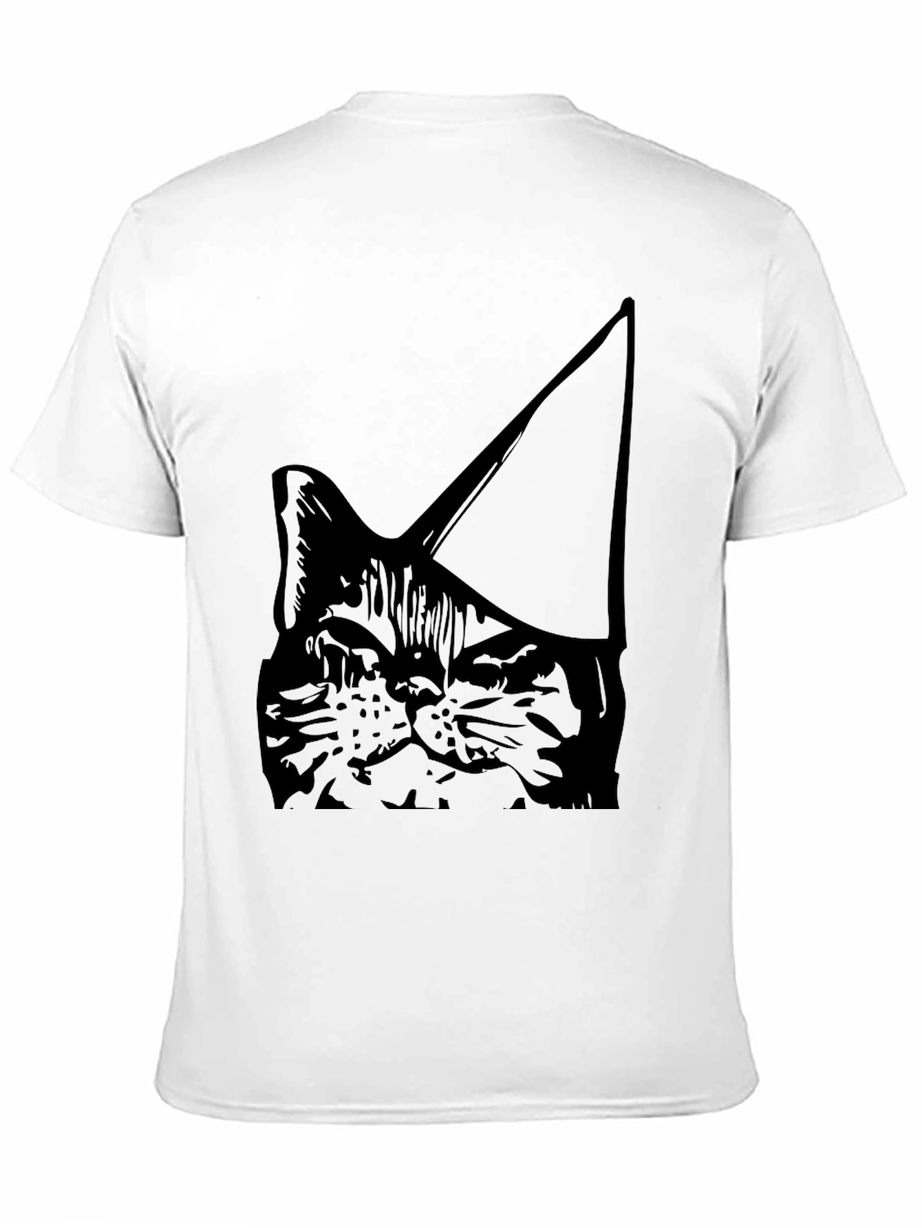 Cool Cat Party Hat Black T-Shirt