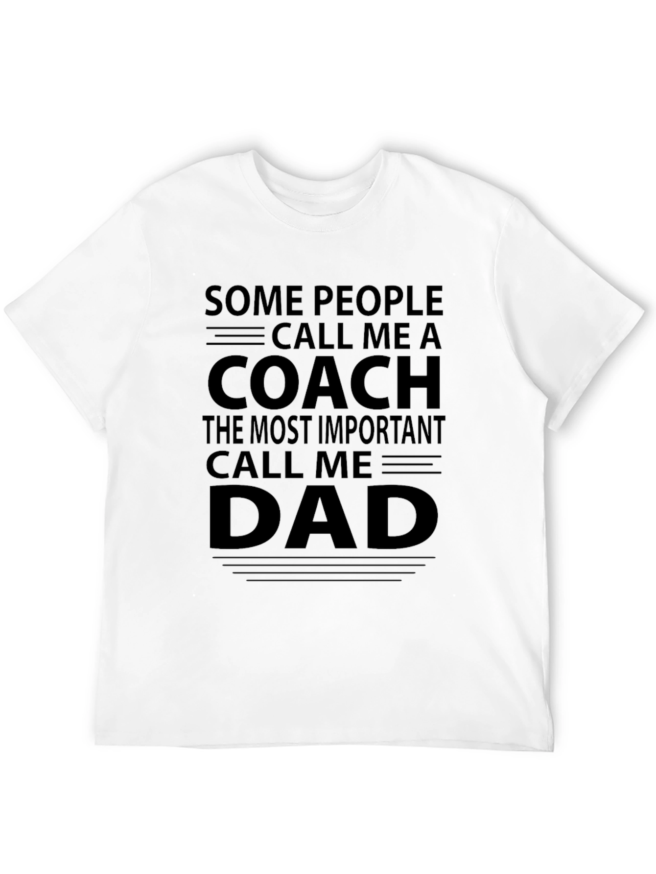 Coach Dad Black Graphic T-Shirt