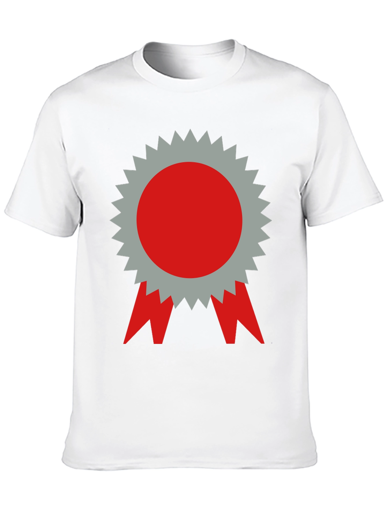 Graphic Tee - Red & Gray Award Ribbon Design