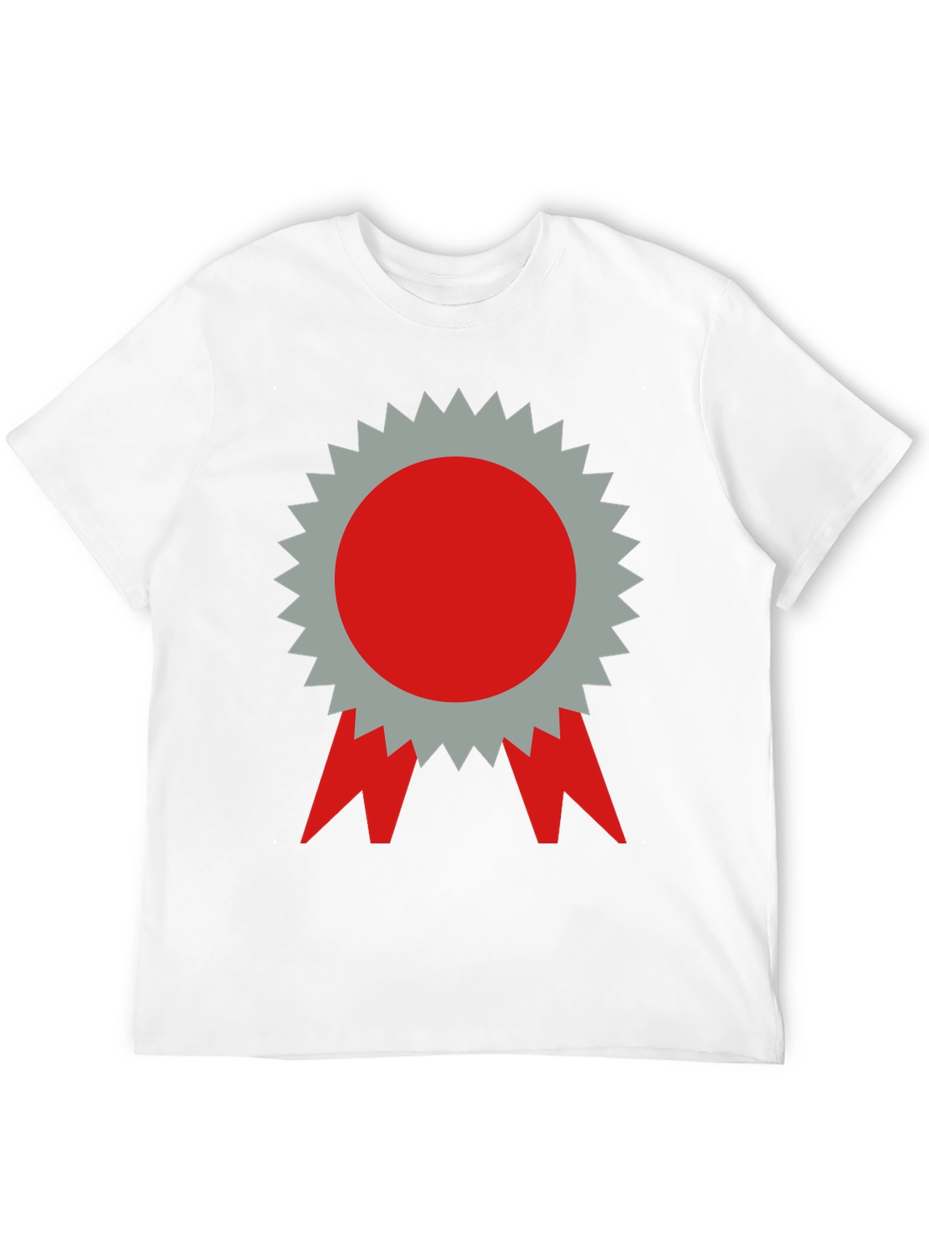 Graphic Tee - Red & Gray Award Ribbon Design