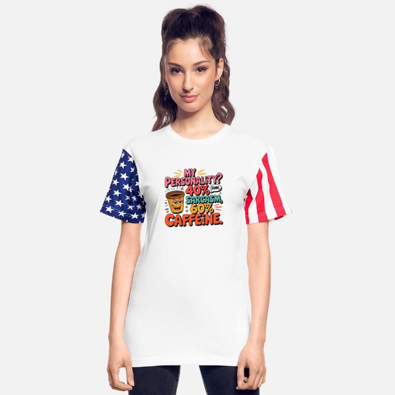 40% Sarcasm 60% Caffeine – Funny Quote Tee