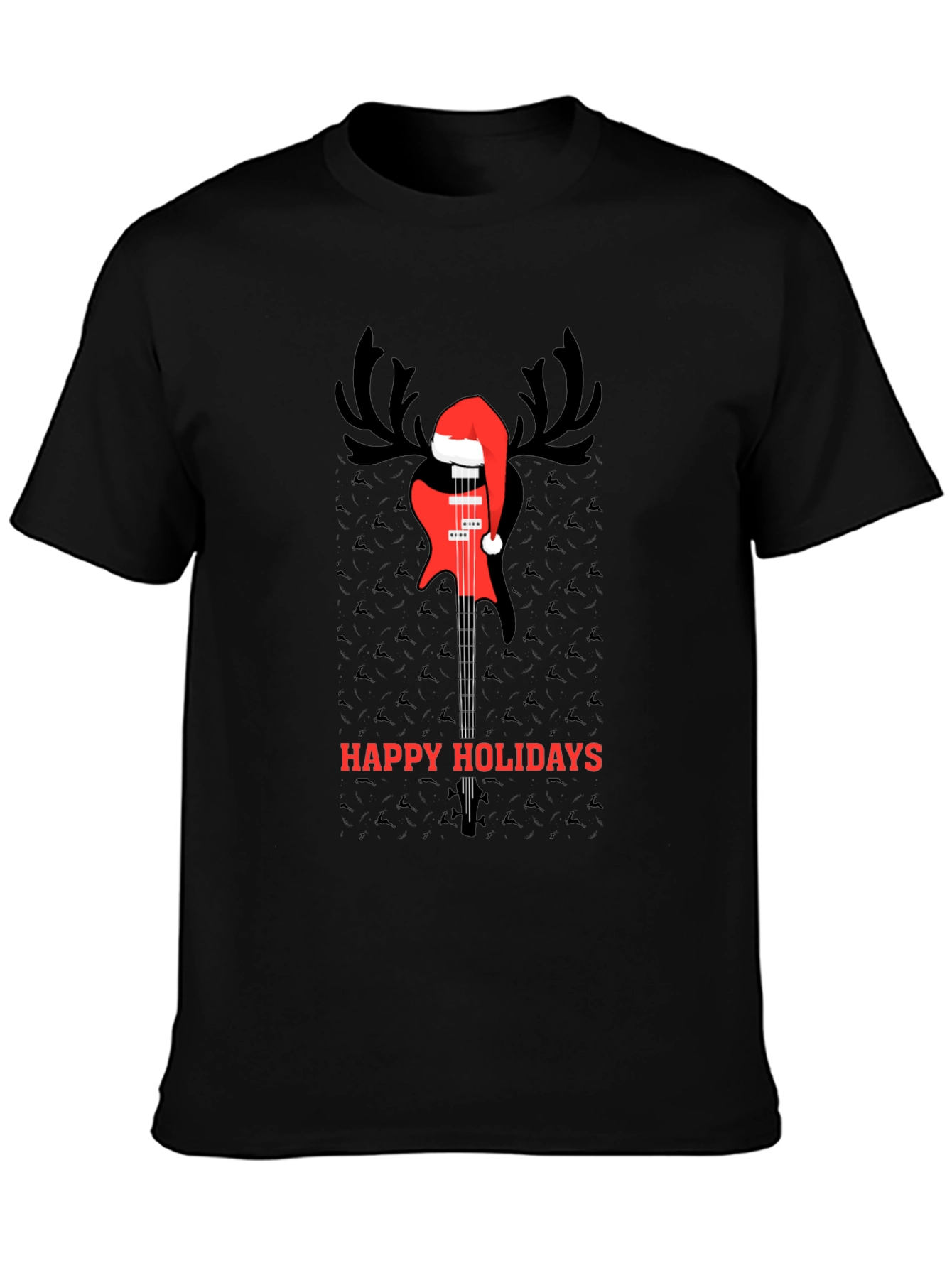 Festive Guitar Holiday T-Shirt
