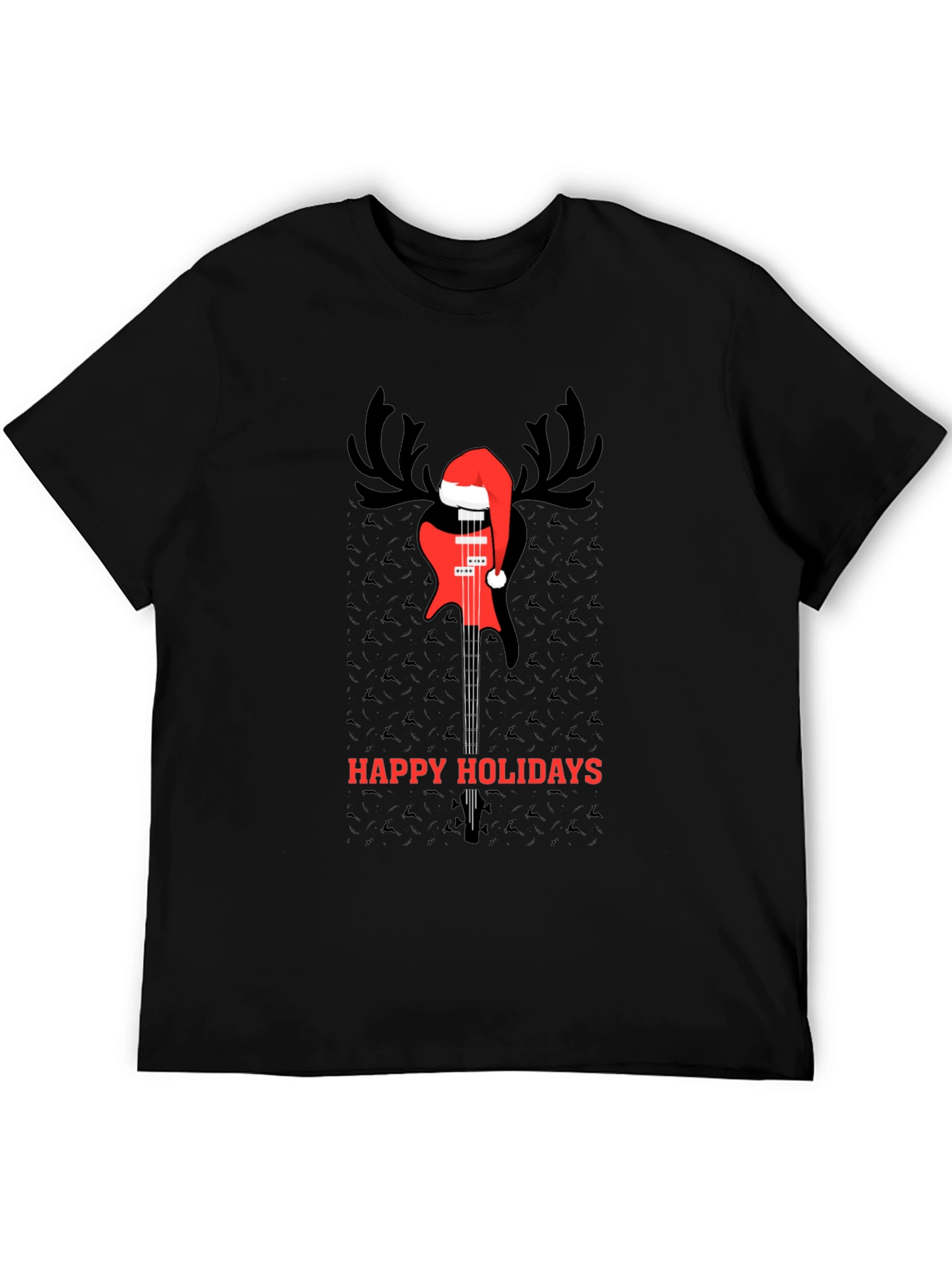 Festive Guitar Holiday T-Shirt