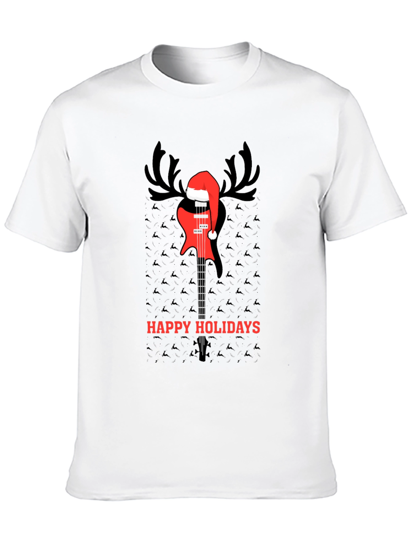 Festive Guitar Holiday T-Shirt