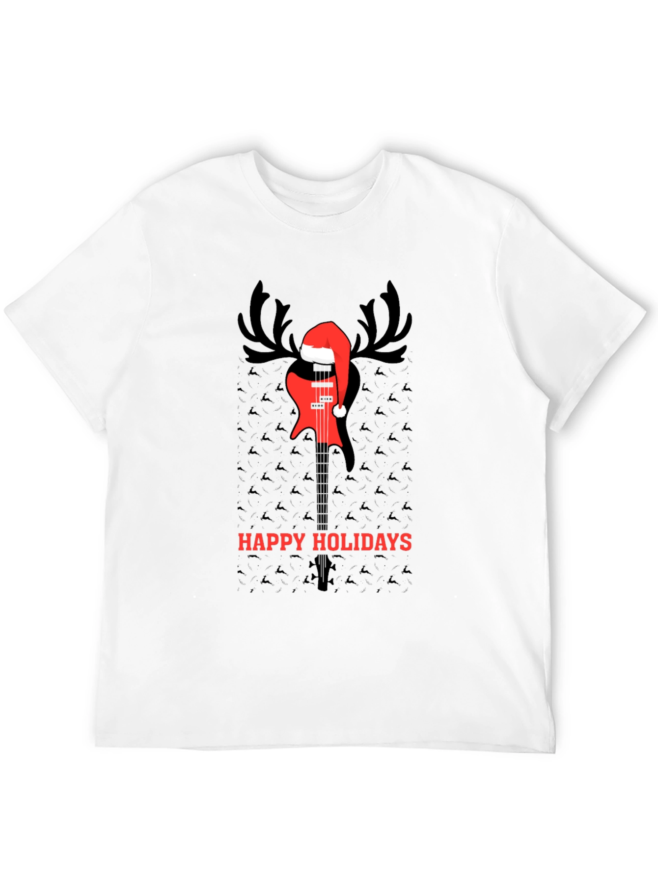 Festive Guitar Holiday T-Shirt