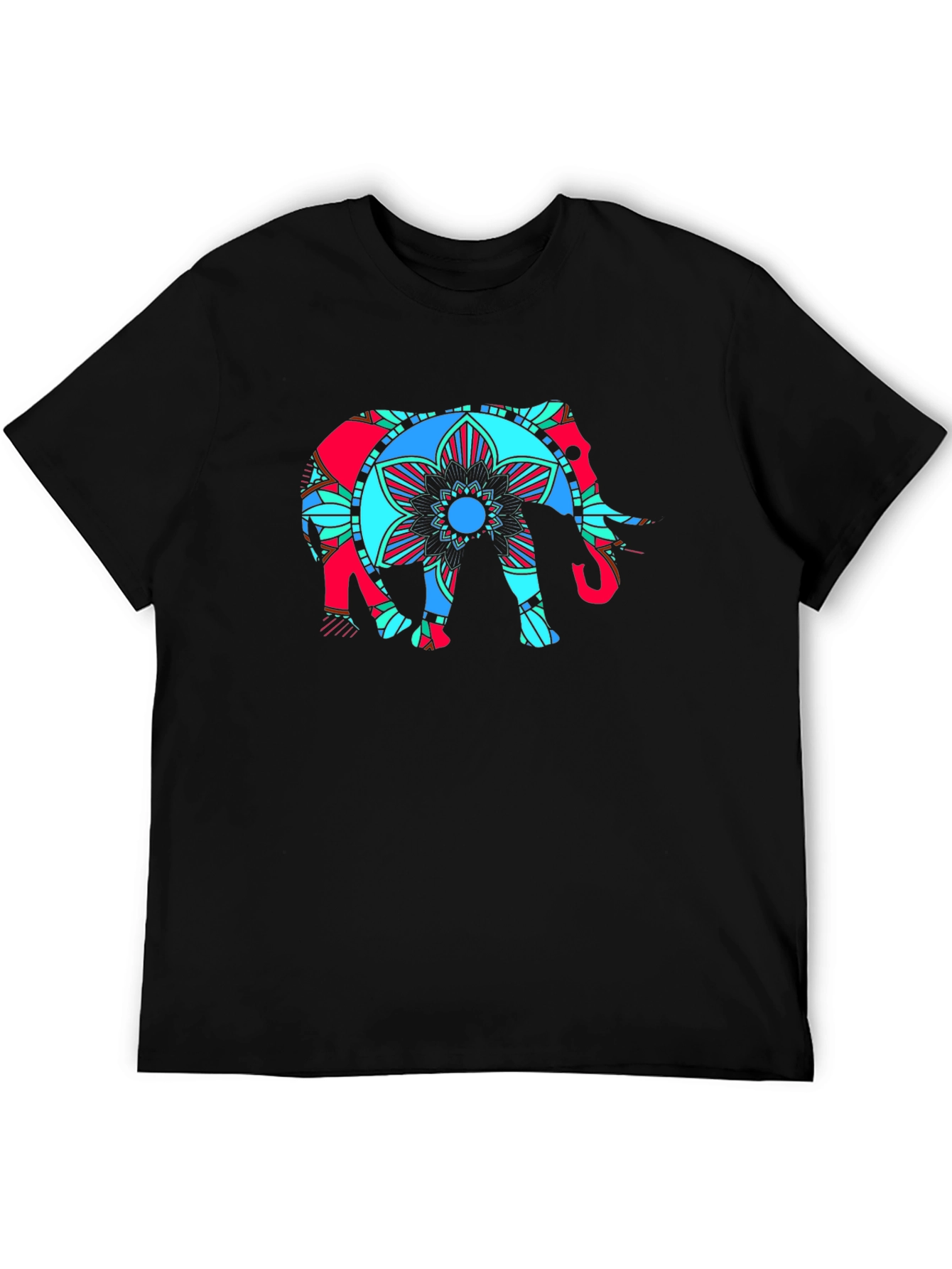 Elephant Mandala Graphic T-Shirt