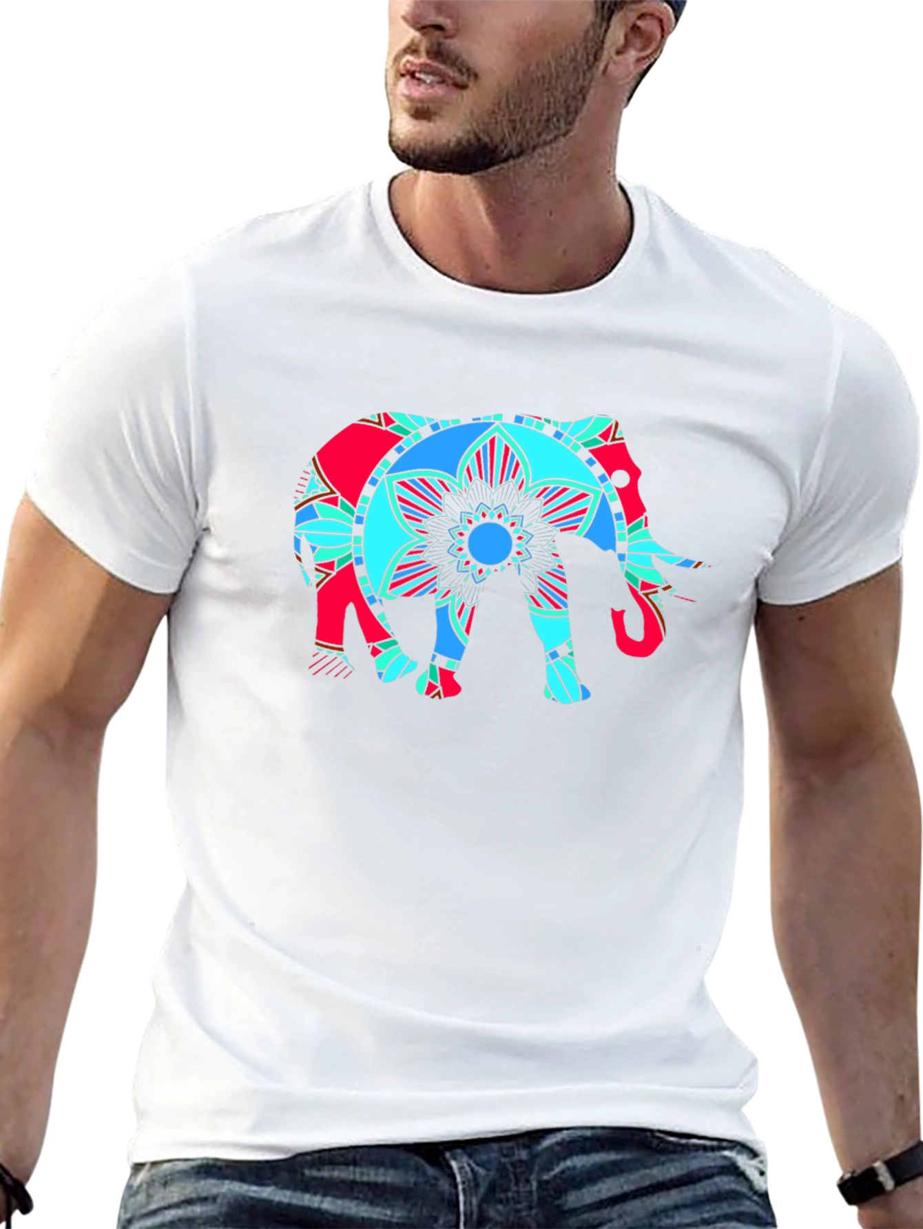 Elephant Mandala Graphic T-Shirt